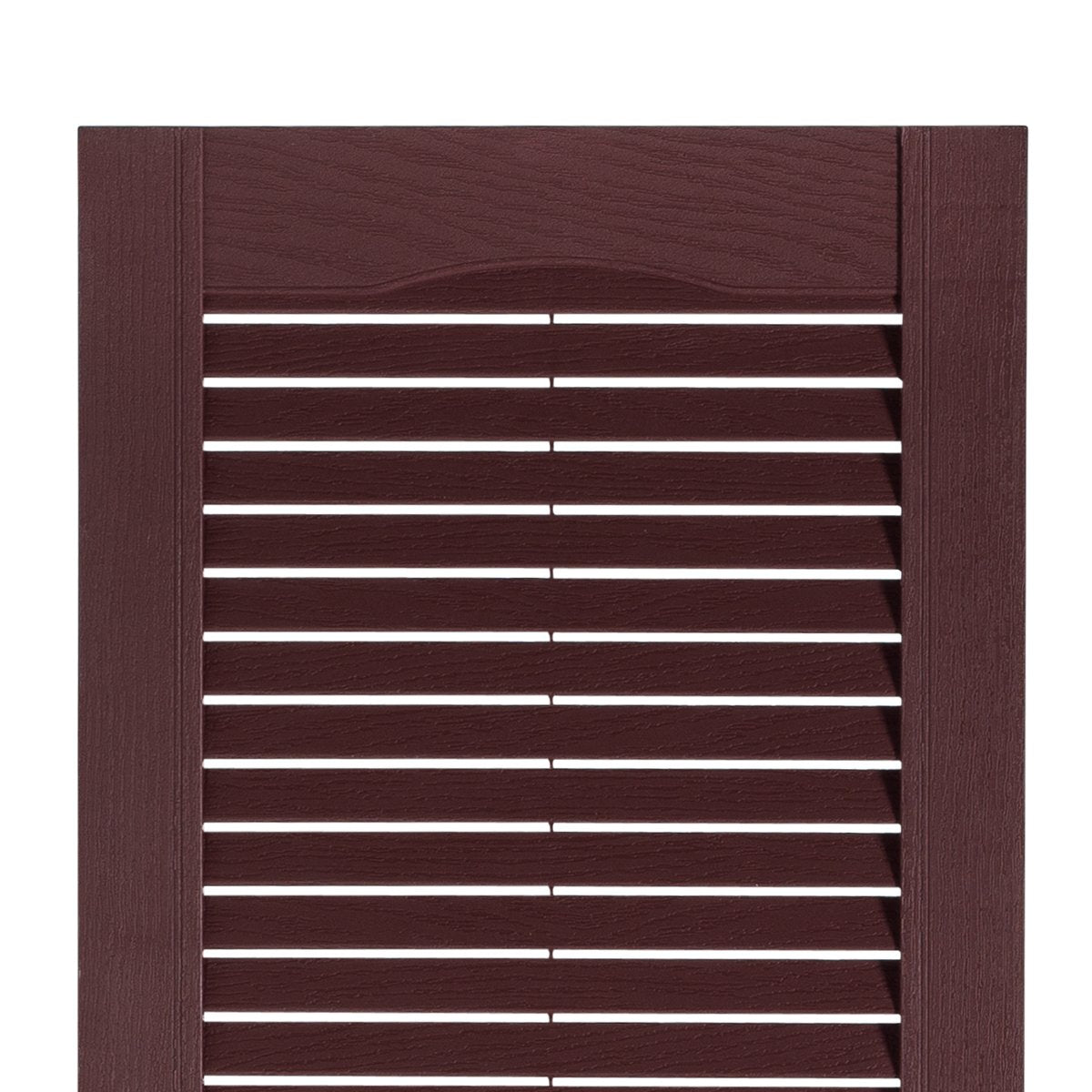 Exterior Solutions Standard Louver Exterior Vinyl Window Shutters, Black (Pair), 15 Inch x 35 Inch