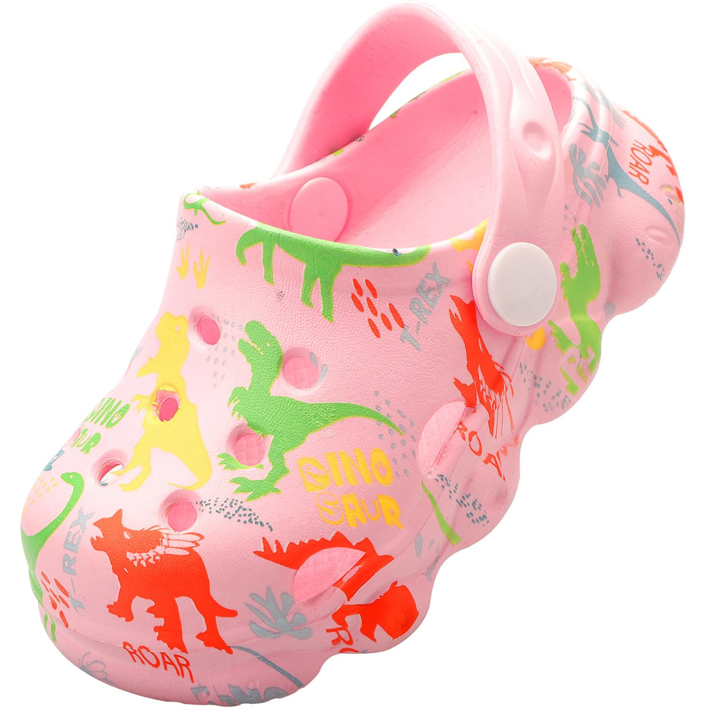 OWIF Toddler Clogs Boys Girls Kids Dinosaur Garden Shoes Slip on Sandals Slides Water Summer Shoes for Outdoor Beach Pool