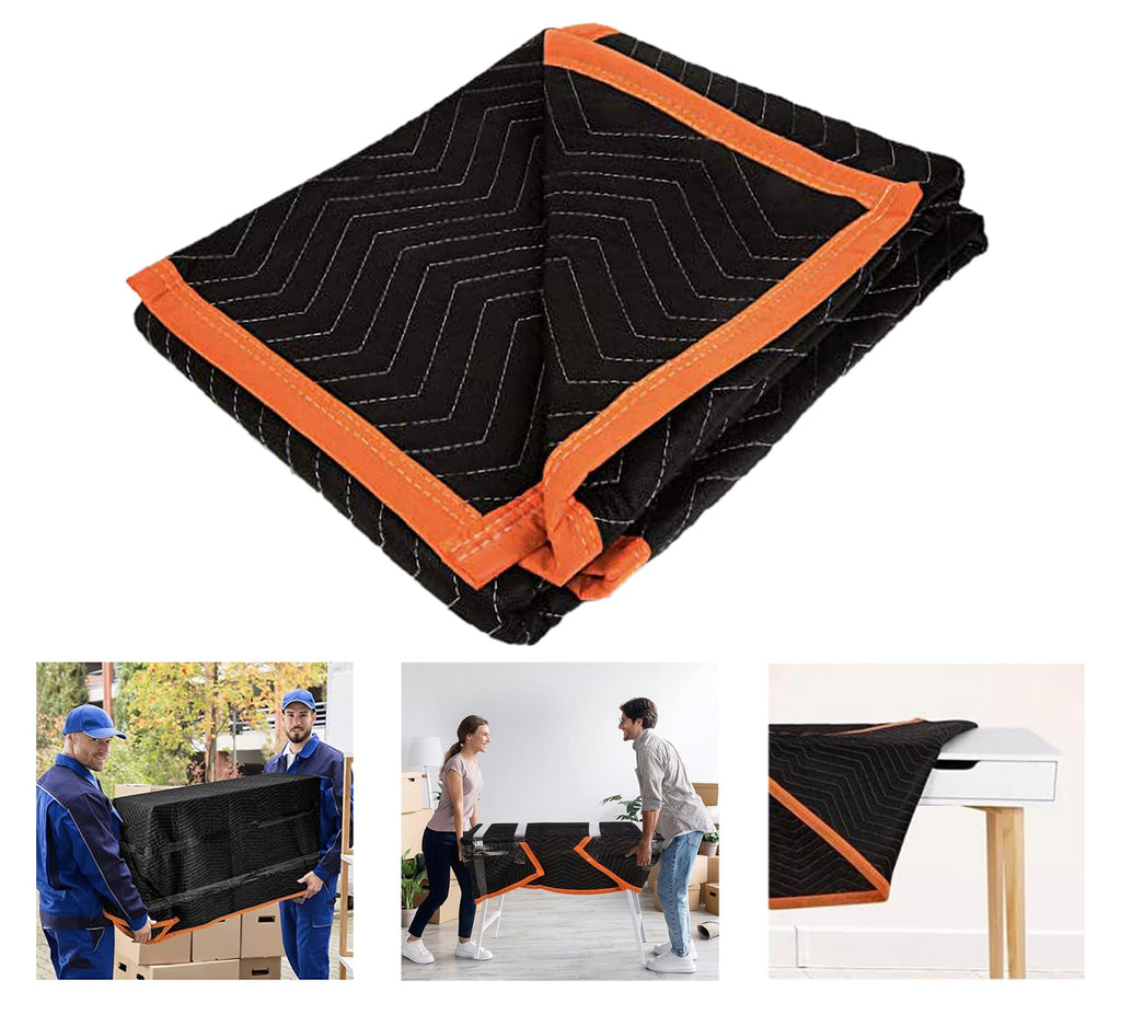 Large Moving Blankets 80 * 72in Heavy Duty Packing Blankets for Furniture Moving Shipping Wrapping Quilted Furniture Pads for Moving, Padded Mover Blankets