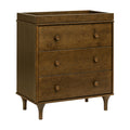 Babyletto Lolly 3-Drawer Changer Dresser with Removable Changing Tray in Natural Walnut, Greenguard Gold Certified