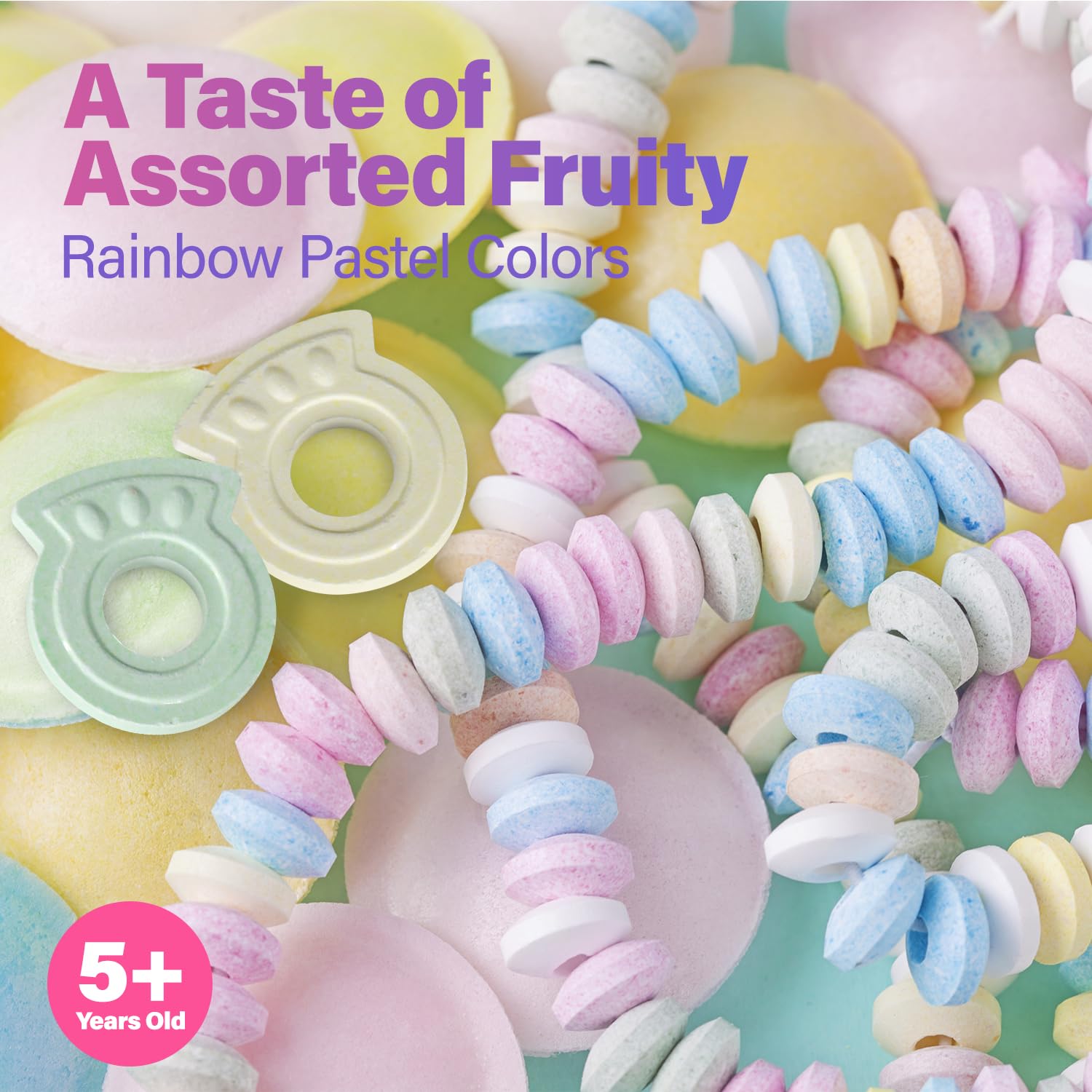 Fresh Finest 48-Count Bulk Candy Bracelets - Individually Wrapped Novelty Candy Bracelets. Perfect for Party Favors, Goody Bags, Candy Buffets, and Retro-Themed Events.