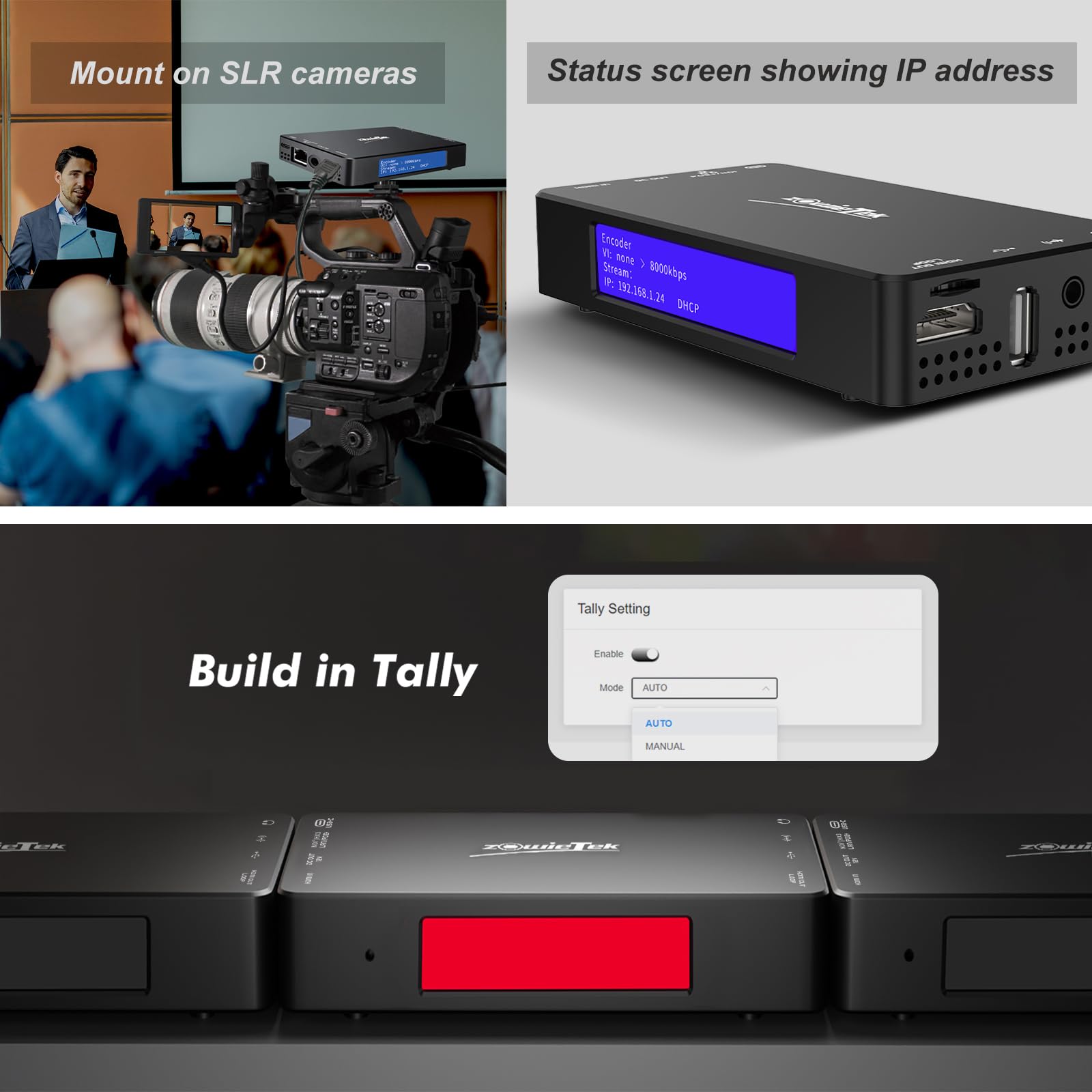 4K HDMI Video Encoder/Decoder, ZowieBox, Native NDI HX3 (Certified) Converter/Player, UVC to HDMI, Pass-Through Video Capture, SRT/RTMP(S)/RTSP, Live Streaming to YouTube
