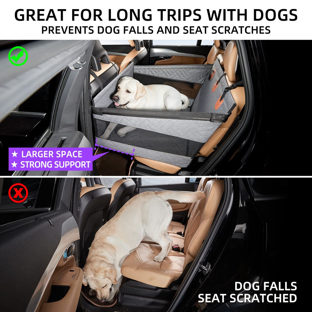 TKYZ Medium Dog Car Seat,Back Seat Extender for Dogs,Waterproof Large Dog Seat Cover for Backseat, Pet Bed for Car Hammock(Black-s)