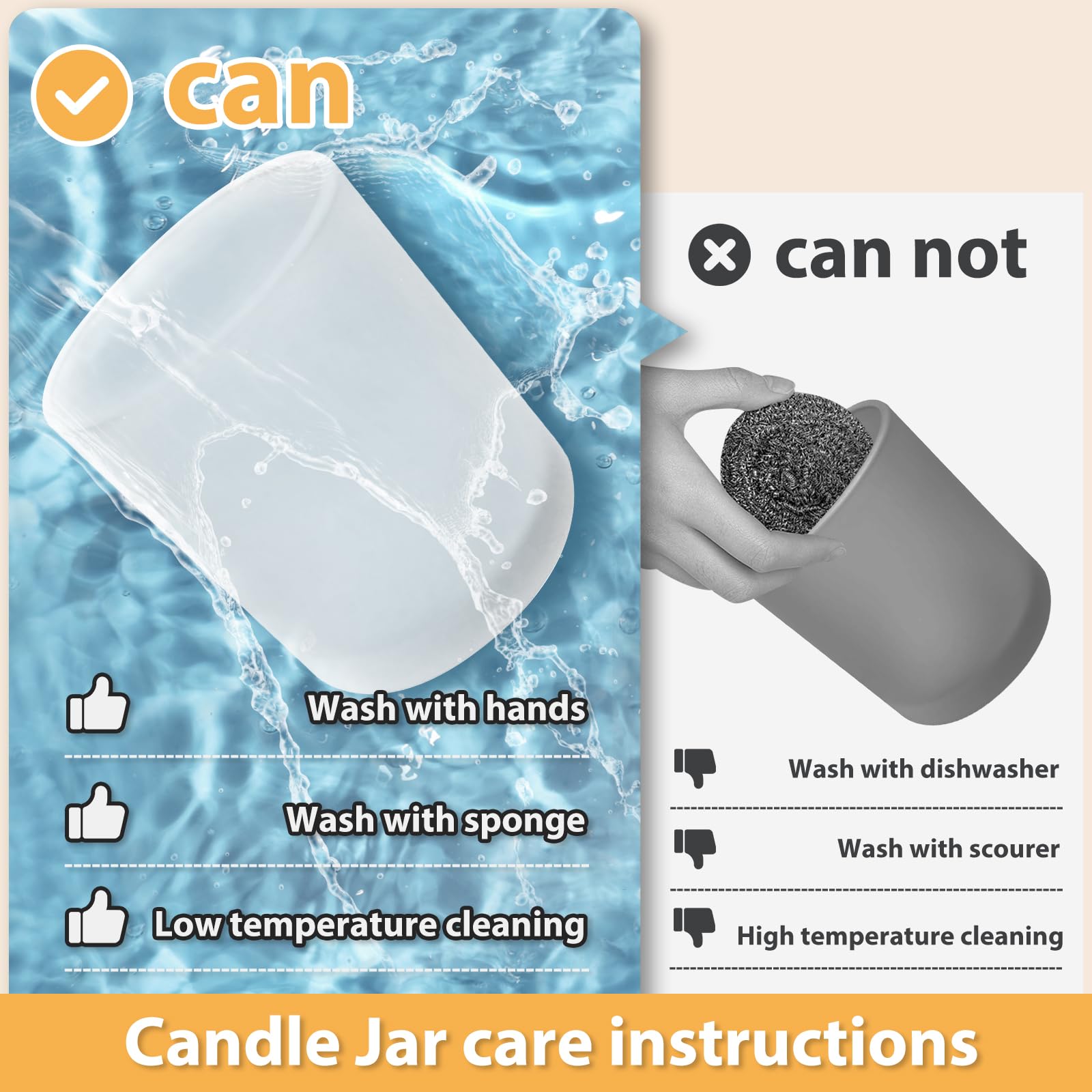 SHOWIN 10 OZ Thick Candle Jars for Making Candles 15 Pcs, Empty Jars with Wood Lids for Candle Making, Sample Container, Inner Black