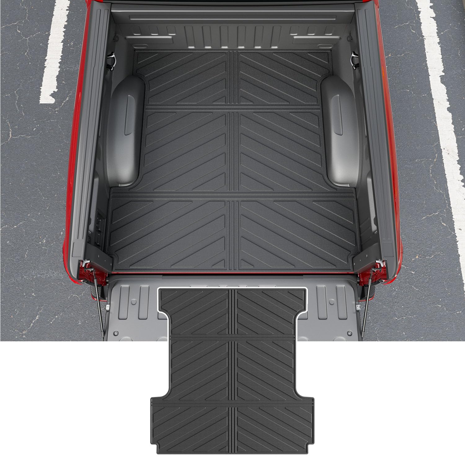 powoq 5.5FT Bed Liner Compatible with 2015-2026 Ford F150 Truck Bed Mat Waterproof Bed Mat TPE Truck Bed Liner Replacement for 2015-2026 Ford F150 Accessories (3-Fold 5.5FT Truck Bed Mat)