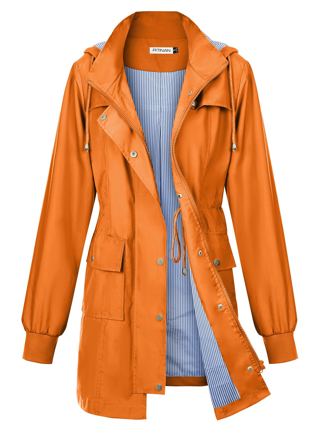 PITINAN Rain Jackets For Women Waterproof Rain Coats with Hood Lightweight Windbreaker Outdoor Womens Raincoats