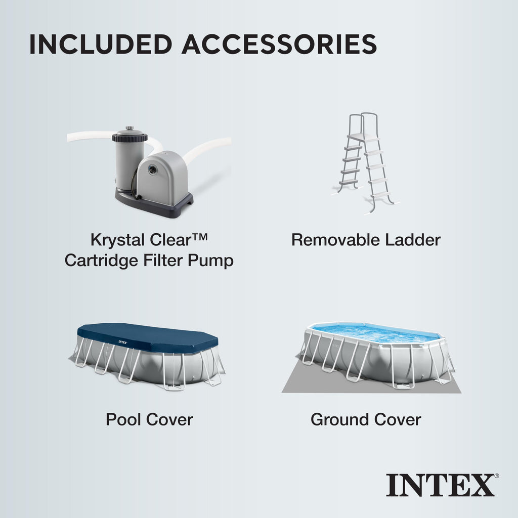 INTEX 26700EP 10Ft X 30In Prism Frame Premium Above Ground Swimming Pool (Pump Not Included)
