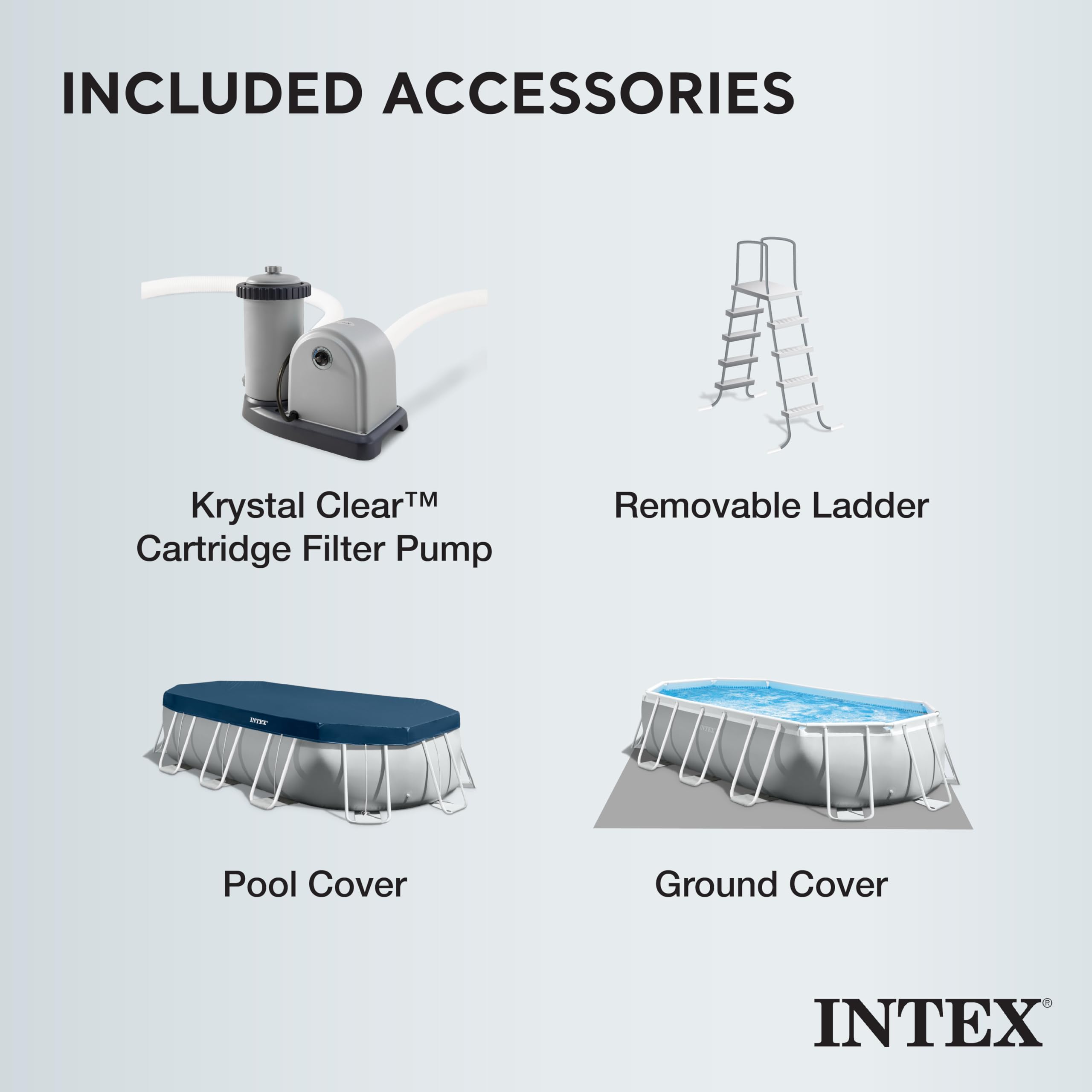 INTEX 26700EP 10Ft X 30In Prism Frame Premium Above Ground Swimming Pool (Pump Not Included)
