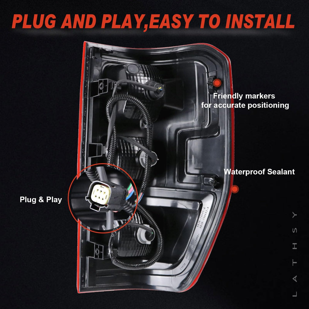 LED Tail Light w/Blind Spot Compatible With 2019-2023 Ranger Left Driver Side Taillight Replace Part Number KB3Z13405G (Module NOT Included)