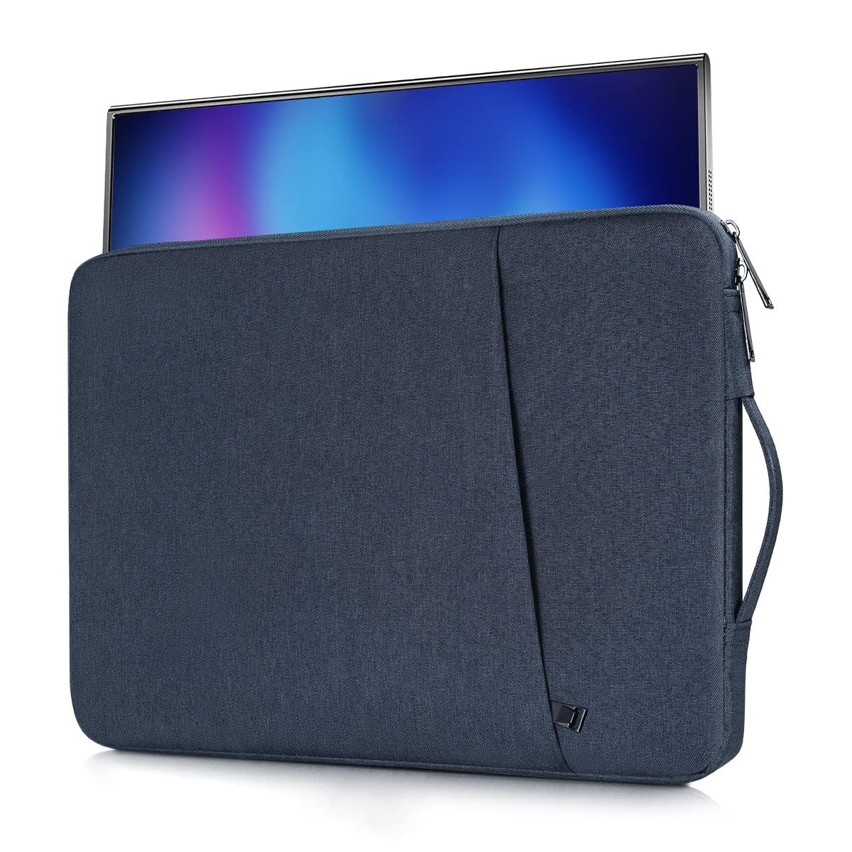 15.6 Inch Portable Monitor Case, Protective Carrying Sleeve Compatible with KYY MNN InnoView Most 16.1/15.6 in Monitors, Water Resistant Monitors Bag with Accessory Pocket, Black