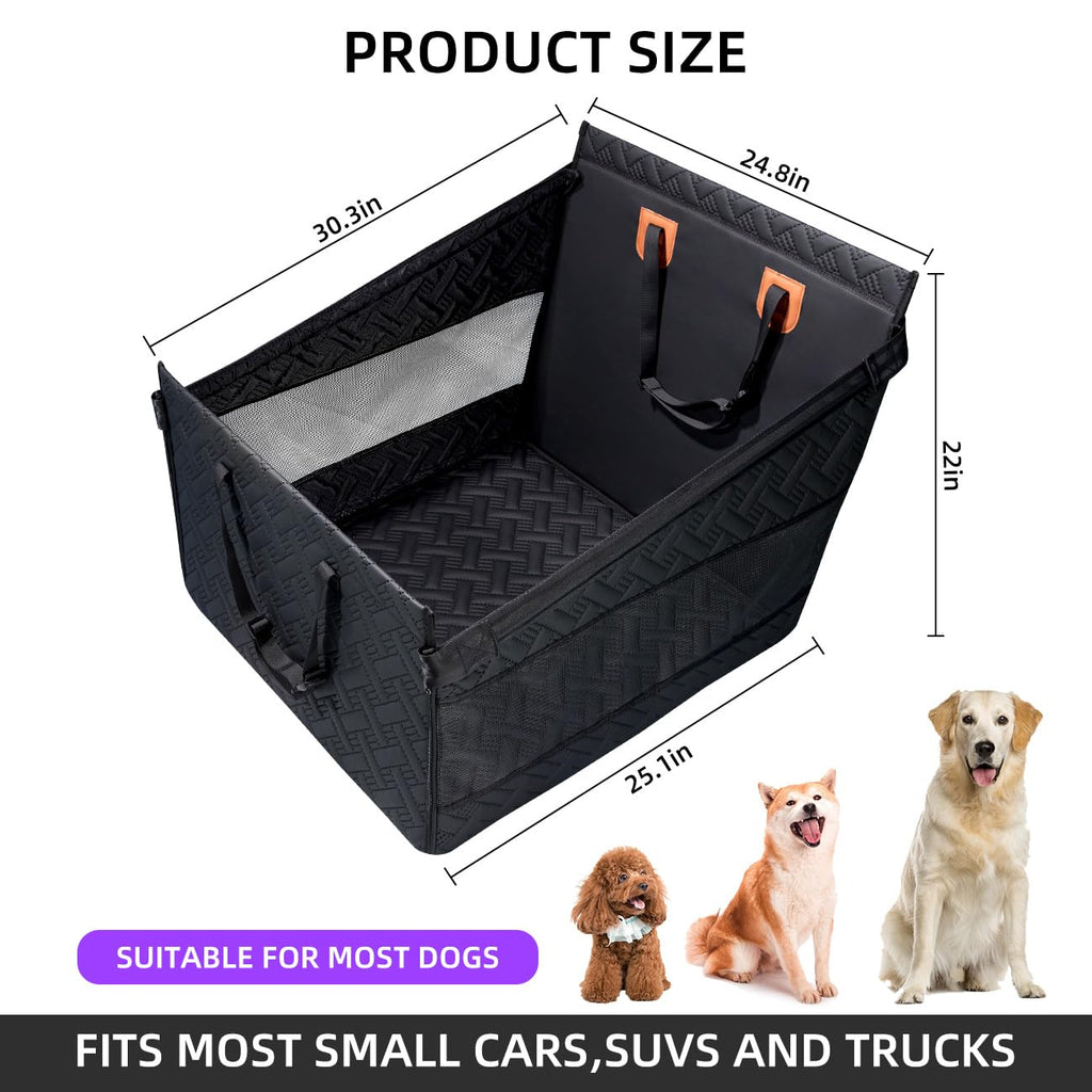 TKYZ Medium Dog Car Seat,Back Seat Extender for Dogs,Waterproof Large Dog Seat Cover for Backseat, Pet Bed for Car Hammock(Black-s)