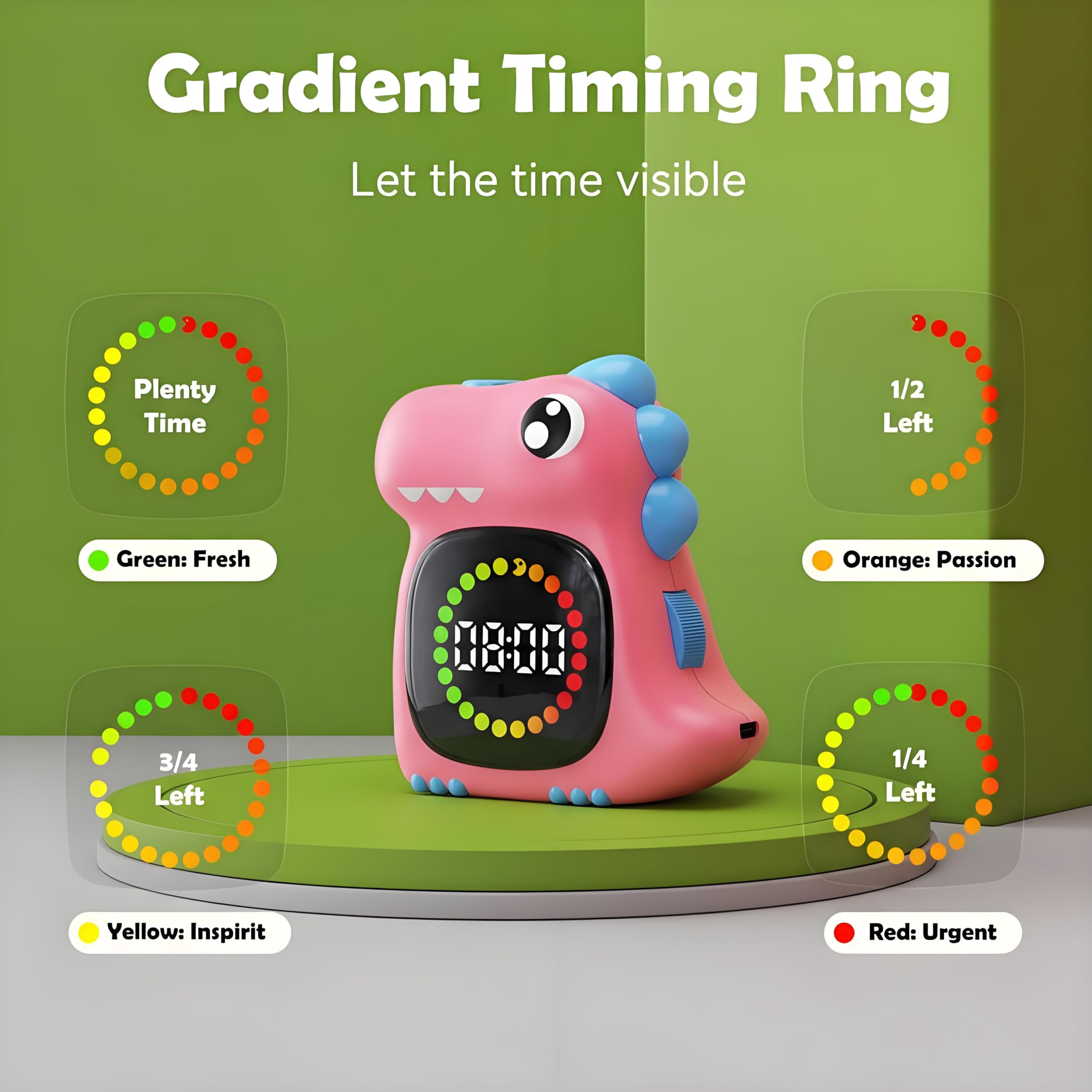 Visual Timer for Kids 99 Minute Digital Cute Kids Visual Timer Classroom Timer for Home School Study Teaching Time Management Countdown Timer