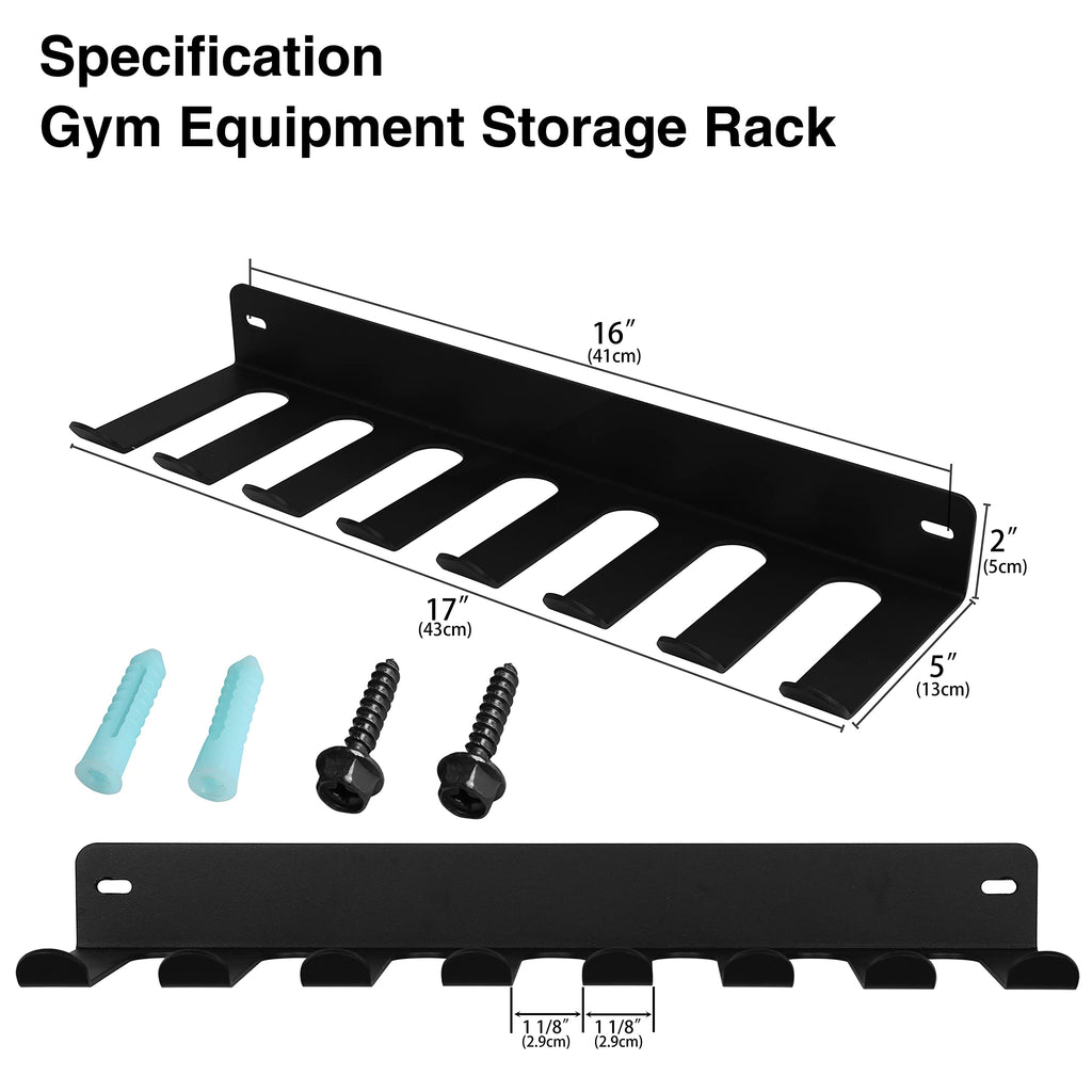 Multi-Purpose Gym Equipment Storage Rack Resistance Bands Storage Hanger Barbell Rack Heavy Duty Gym Rack for Exercise Bands, Lifting Belts and Jump Ropes