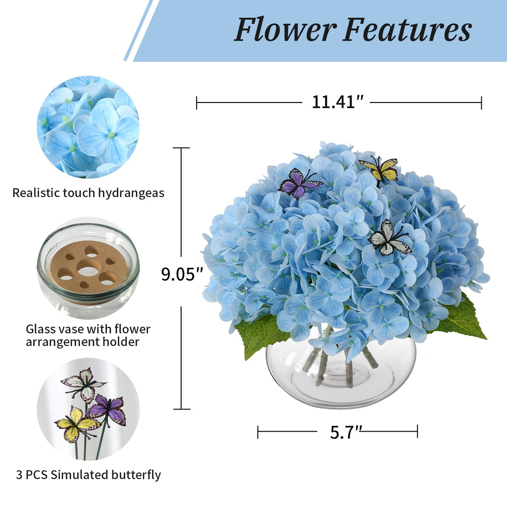 Leftover Fake Flowers in Vase,Faux Flowers in Vase,Table Centerpieces for Dining Room,Flower Centerpieces for Tables,Artificial Flowers,Kitchen Decor,Coffee Table Decor