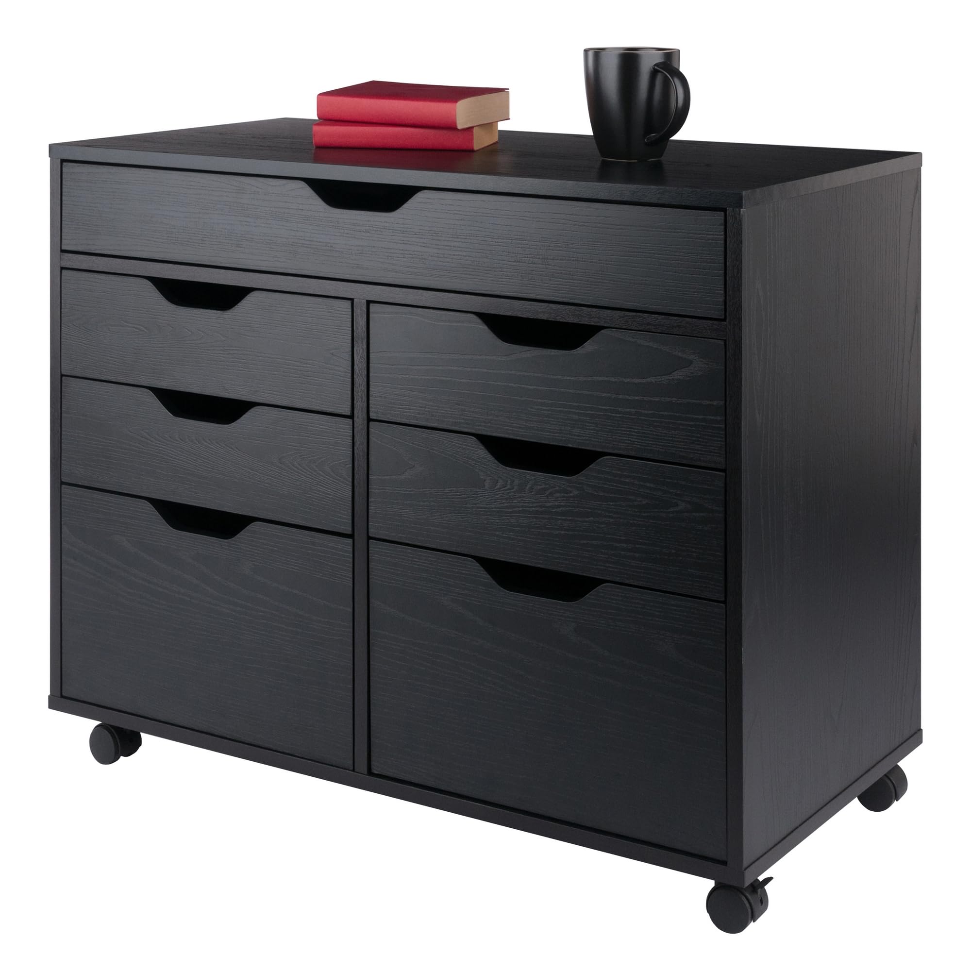 Winsome Halifax Mobile Storage Cabinet with Doors & Drawers, Stylish & Functional Home Storage Cabinet for Filing, Kitchen Organization, Moveable Furniture for Office, Dorms, Apartments
