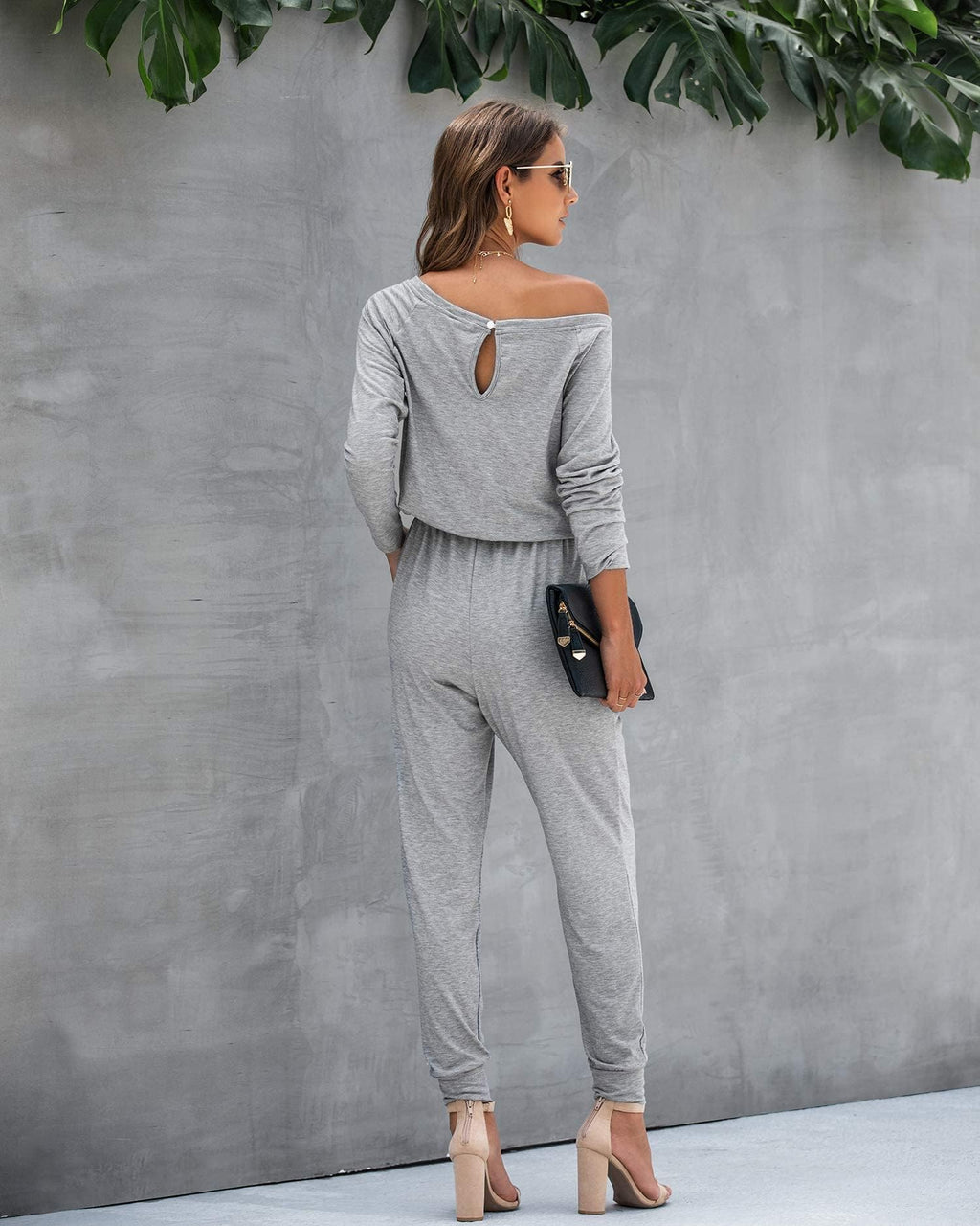 PRETTYGARDEN Jumpsuits for Women Casual 2026 Fall Long Sleeve Off Shoulder Rompers One Piece Travel Outfits Fashion Clothing