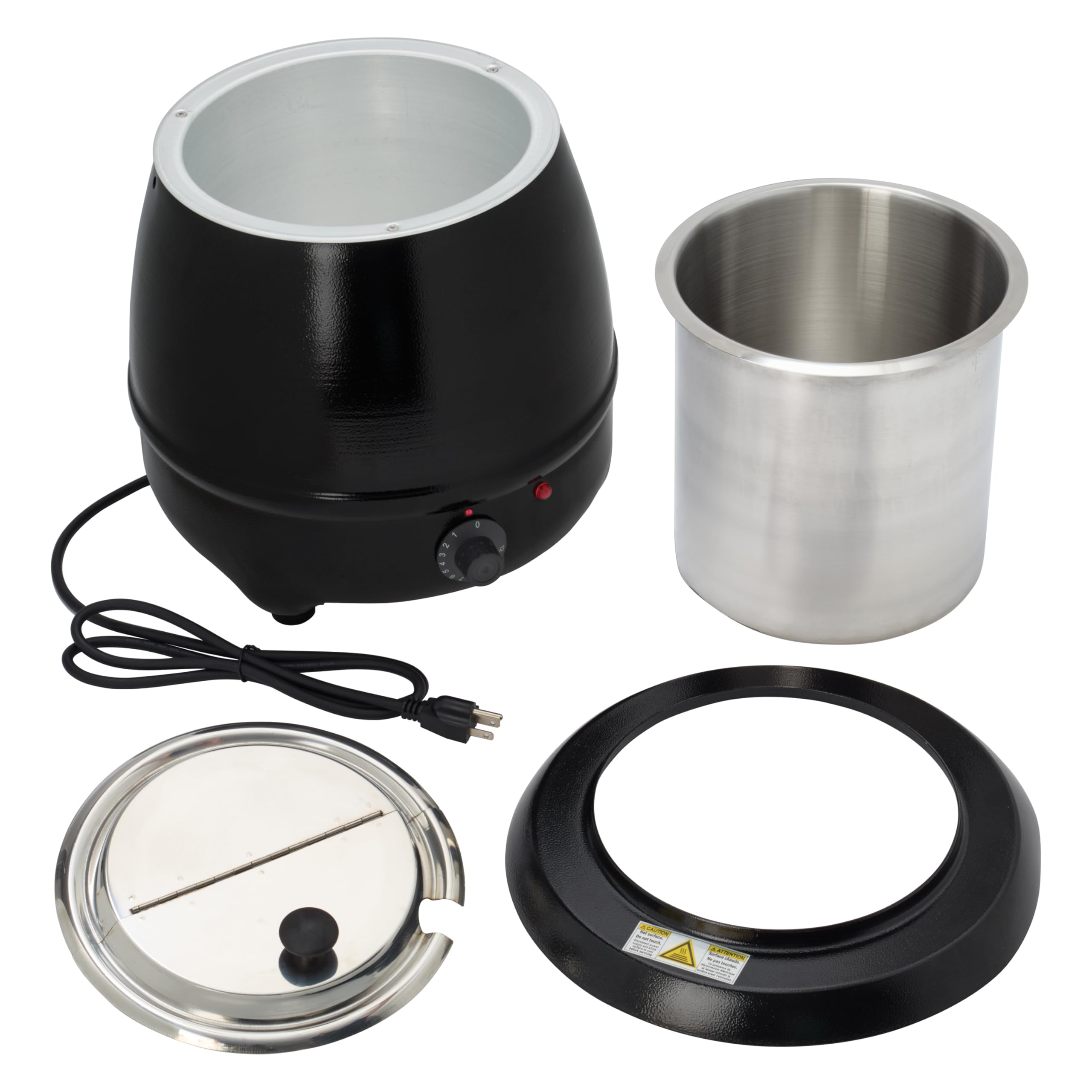 Winco Electric Soup Warmer, 10.5-Quart,Black