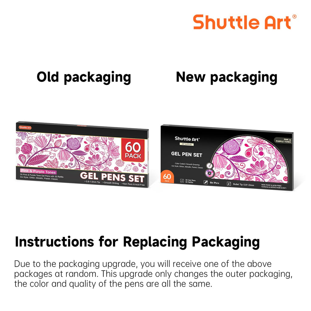 Shuttle Art Pastel Gel Pens, 24 Pastel Milky Colors Gel Pen for Black Paper, Adults Coloring Books Drawing Doodling Crafts Scrapbooking Journaling