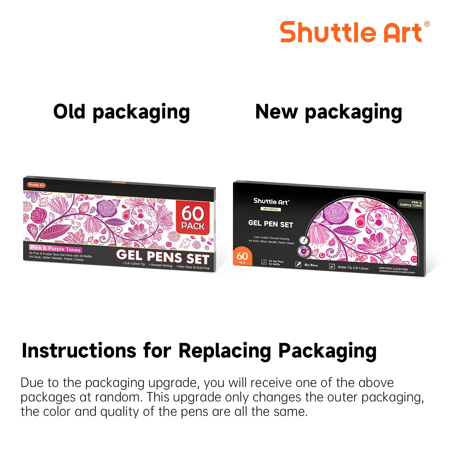 Shuttle Art Pastel Gel Pens, 24 Pastel Milky Colors Gel Pen for Black Paper, Adults Coloring Books Drawing Doodling Crafts Scrapbooking Journaling