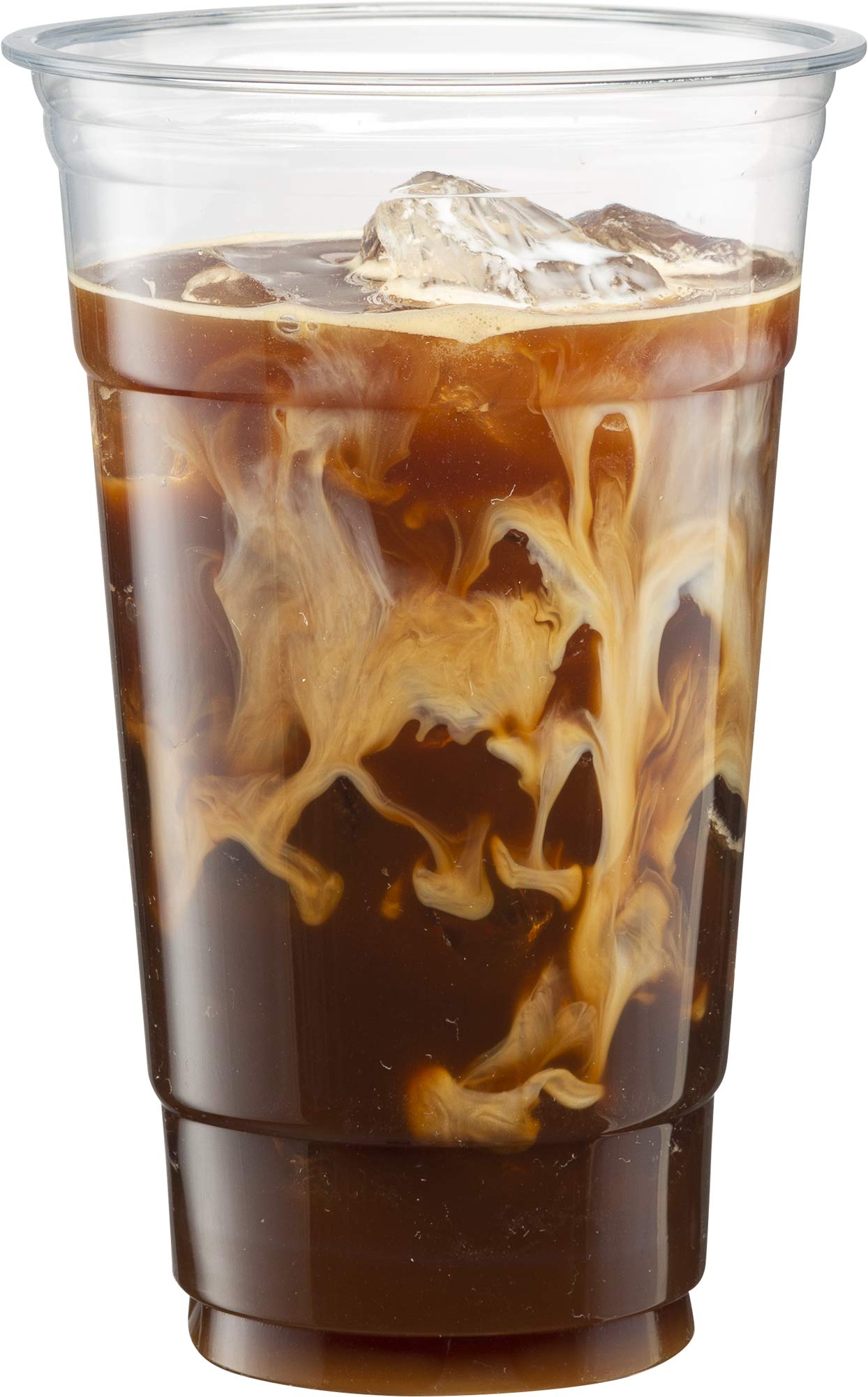 Crystal Clear PET Cups for Iced Coffee,Milkshake, Cold Drinks, Slush, Smoothy's, Slurpee, Ice cream, Dessert, Party's, Plastic Disposable Cups (50, 12 oz)