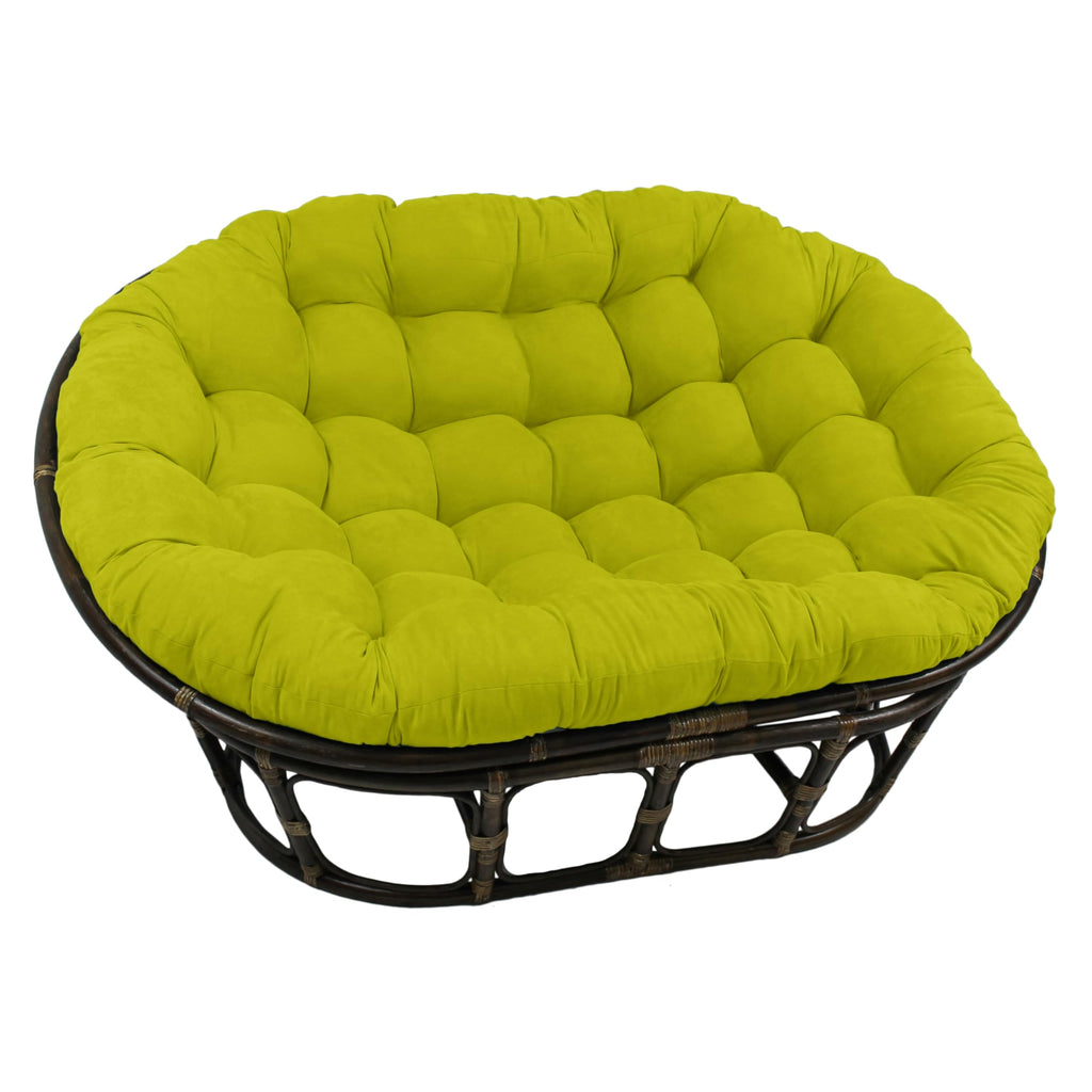 Blazing Needles Polyester Microsuede Double Papasan Cushion, 1 Count (Pack of 1), Aqua Blue