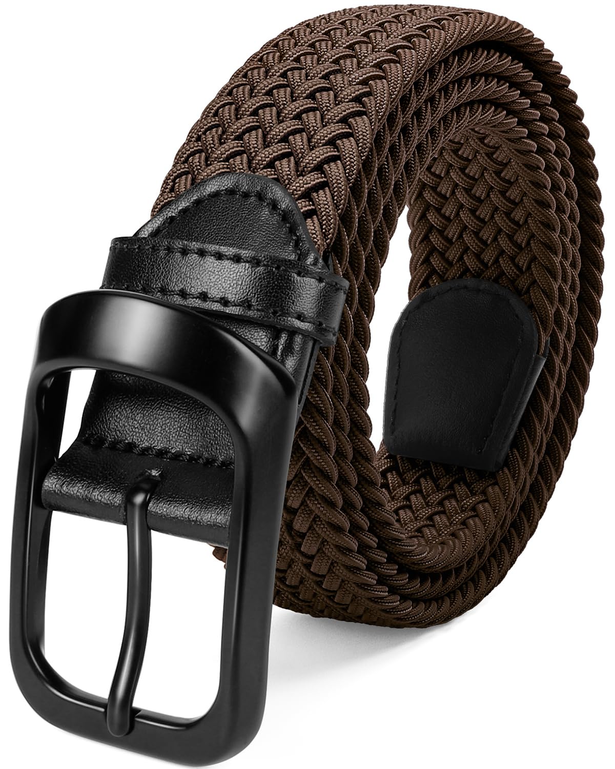 FAIRWIN Men's Golf Belt, Stretch Braided Elastic Woven Casual Jeans Belts 1 3/8" Nylon Web Work Belts for Men