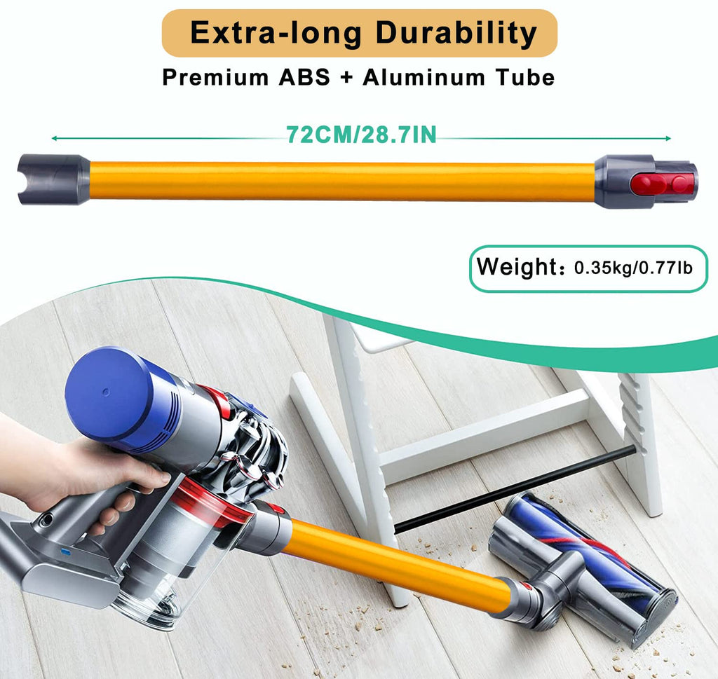 GYLBF Quick Release Wand Compatible for Dyson V15 V11 V10 V8 V7 Stick Vacuum Cleaners, Vacuums Attachment Extension Tube, 28.3 IN (Black)