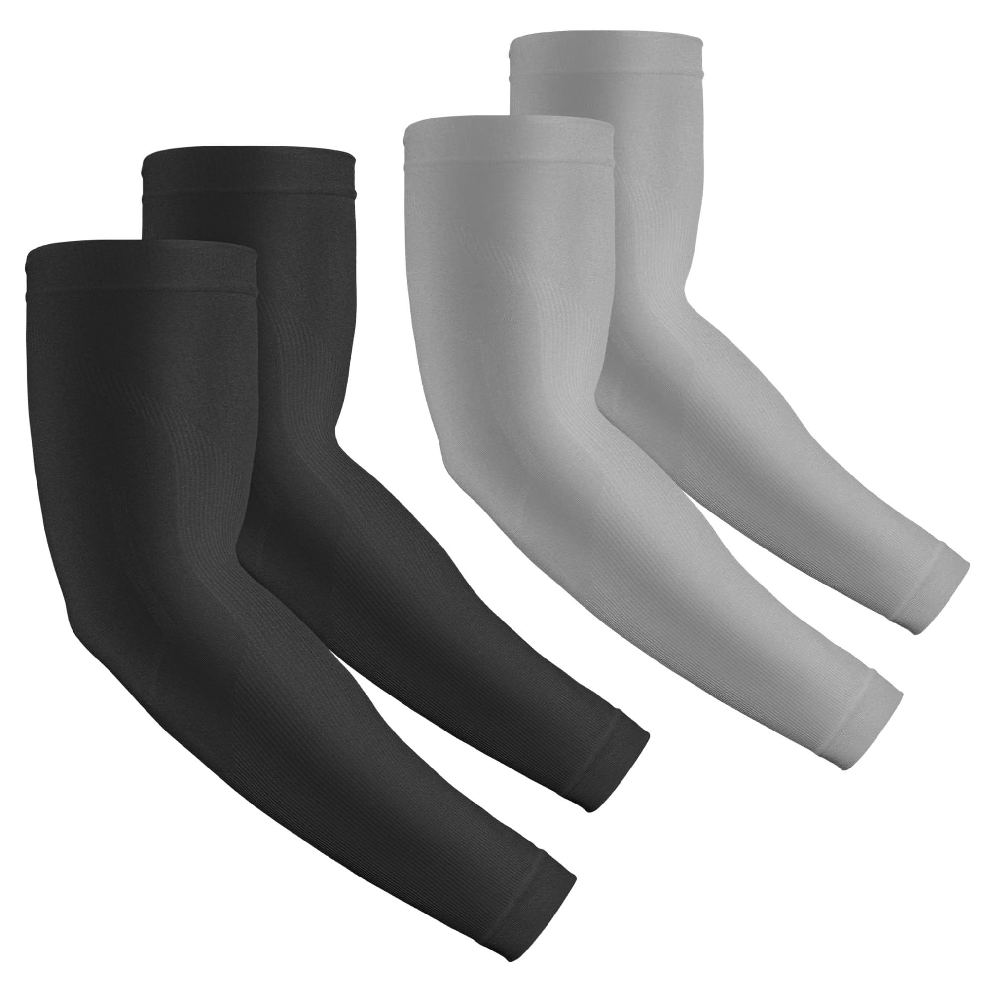 2 Pairs UV Protection Cooling Arm Sleeves Compression Sun Sleeves for Men Women Youth, Tattoo Cover Up, UPF 50