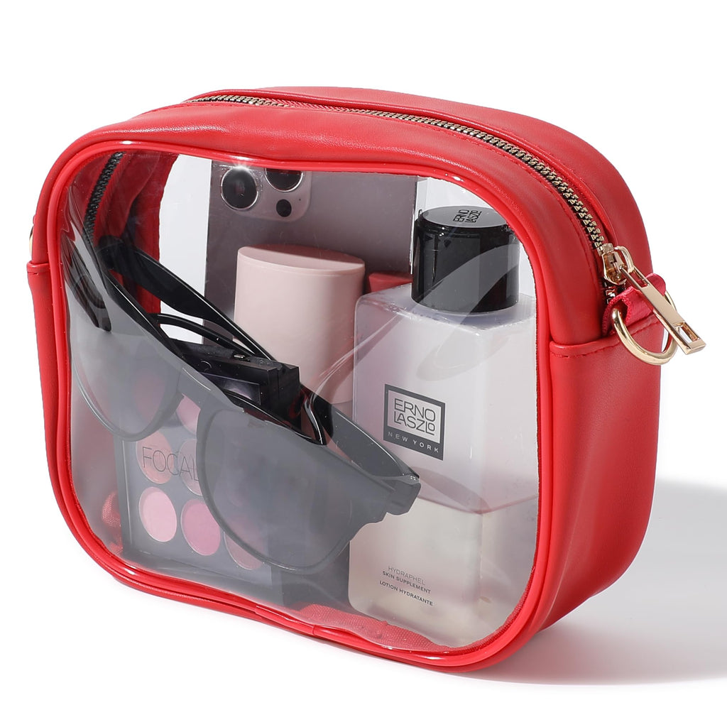 TOBVZOO Clear Bag Stadium Approved, Crossbody Transparent Bag for Concerts Sports Events, Purses for Men & Women