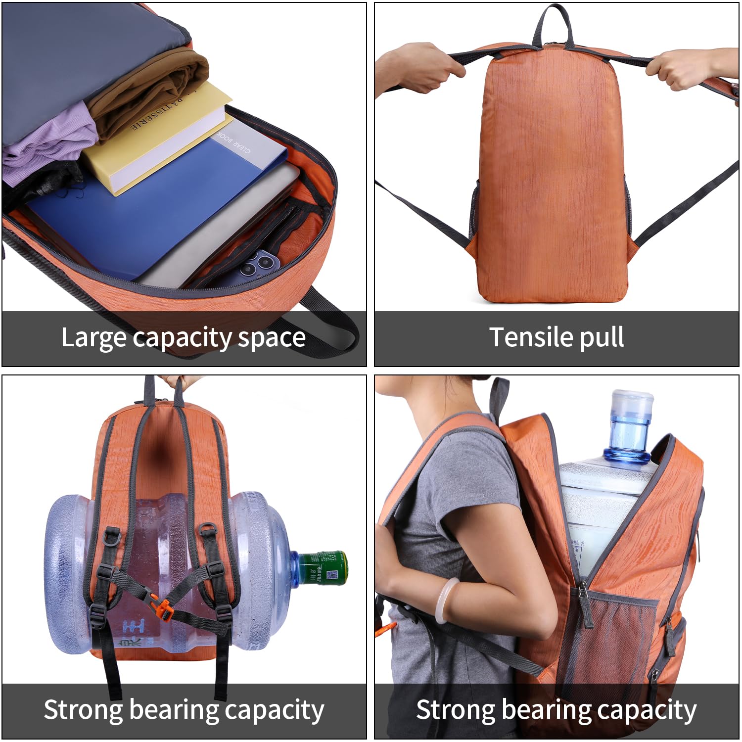 FENGDONG 35L Lightweight Foldable Waterproof Packable Travel Small Hiking Backpack Daypack for men women