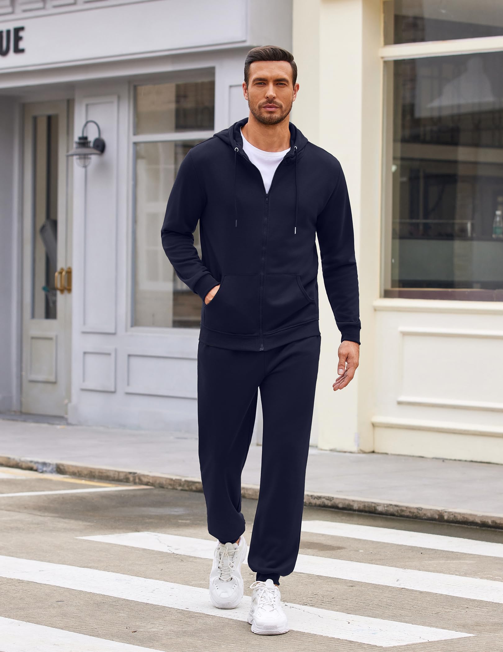 COOFANDY Sweatsuits for Men 2 Piece tracksuit Sets Full Zip Hoodie Sweatpants for Men Casual Sports Jogging Suits S-4XL
