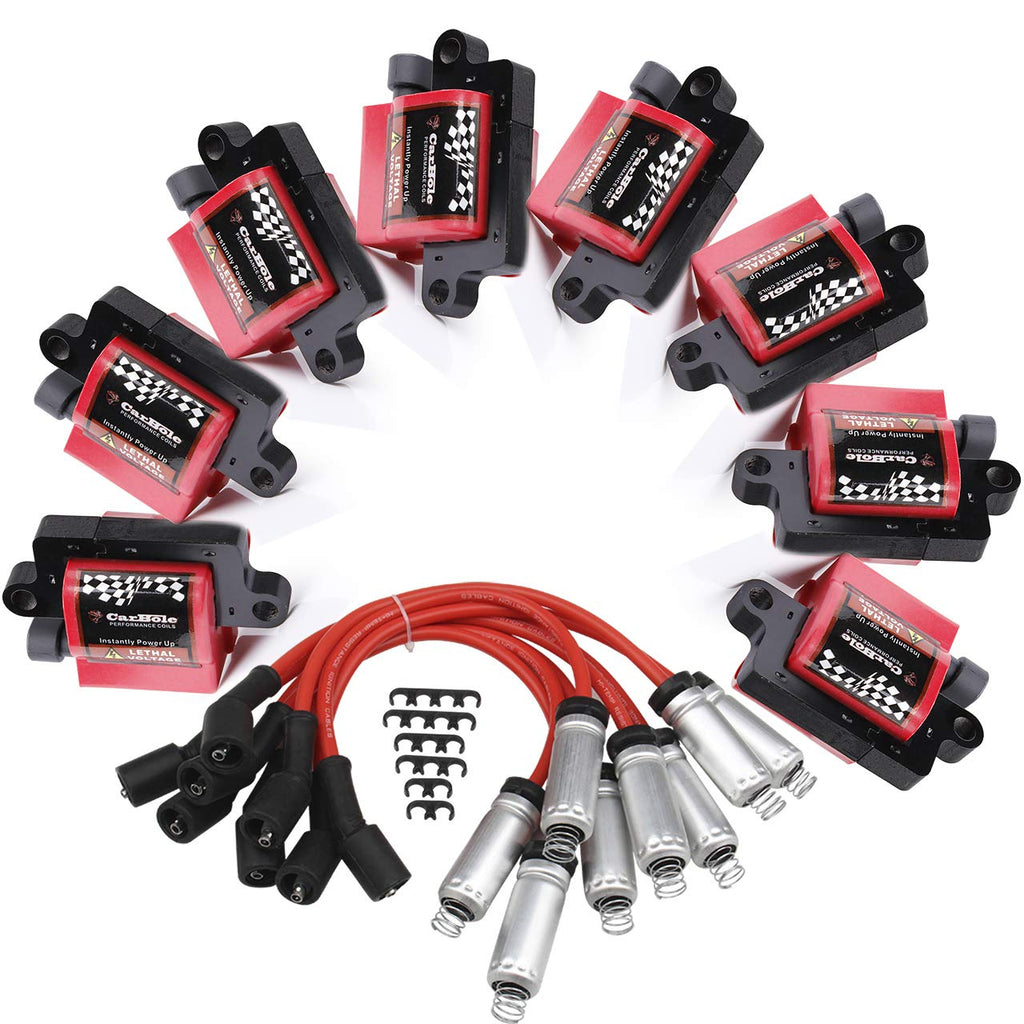 BANG4BUCK 8Pcs UF271 D581 Ignition Coil Pack Compatible With Cadillac Chevy GMC Sierra Suburban Escalade Avalanche Silverado 4.8L 5.3L 6.0L 8.1L (SQUARE)
