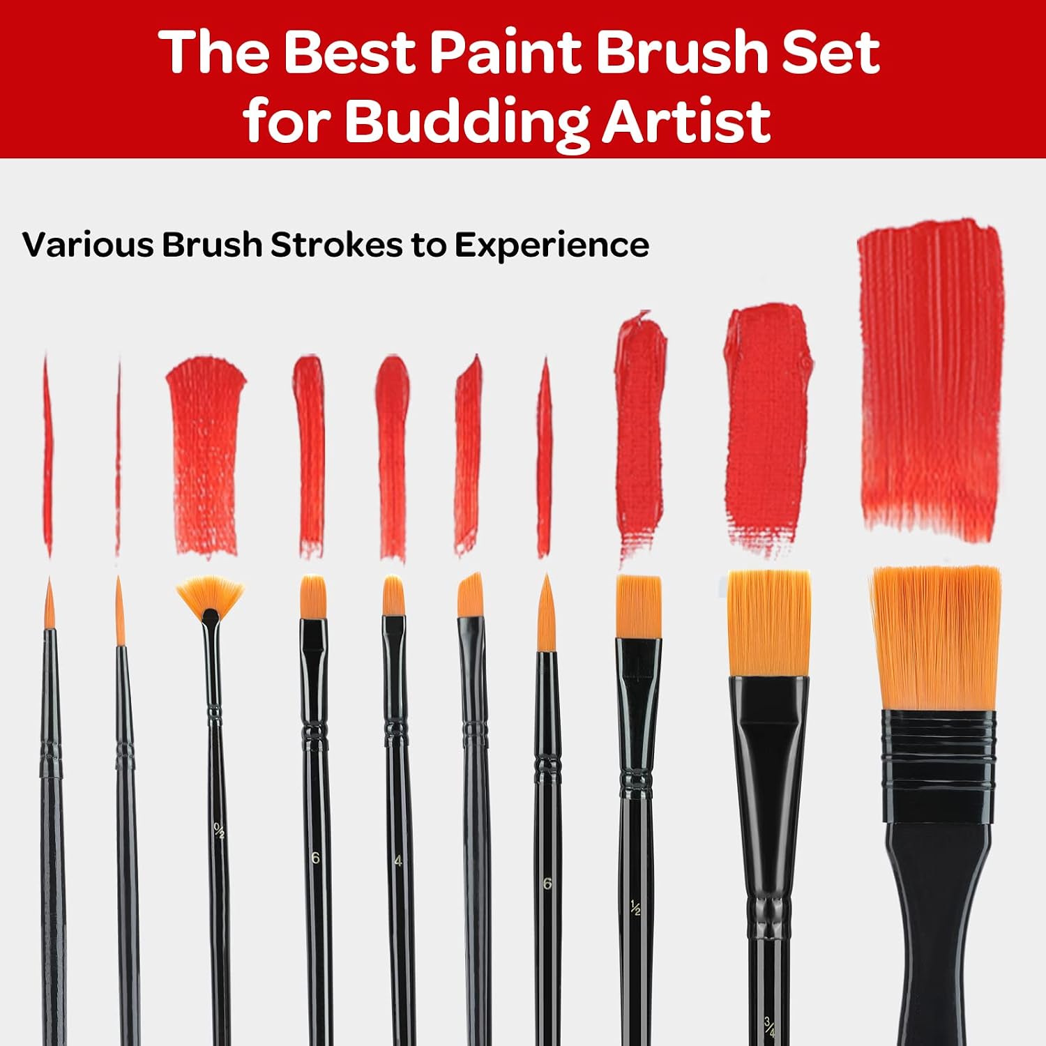 59pcs Acrylic Paint Set - Art Supplies Kit with 24 Non-Toxic Paints, Easel, Brushes, Canvas for Kids, Artists and Beginners, Red