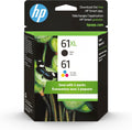HP Original 61 Tri-Color / 61XL Black Ink Cartridges (2-Pack) | Works DeskJet 1000, 1510, 2050, 2500, 3000, 3510 Envy 4500, 5530