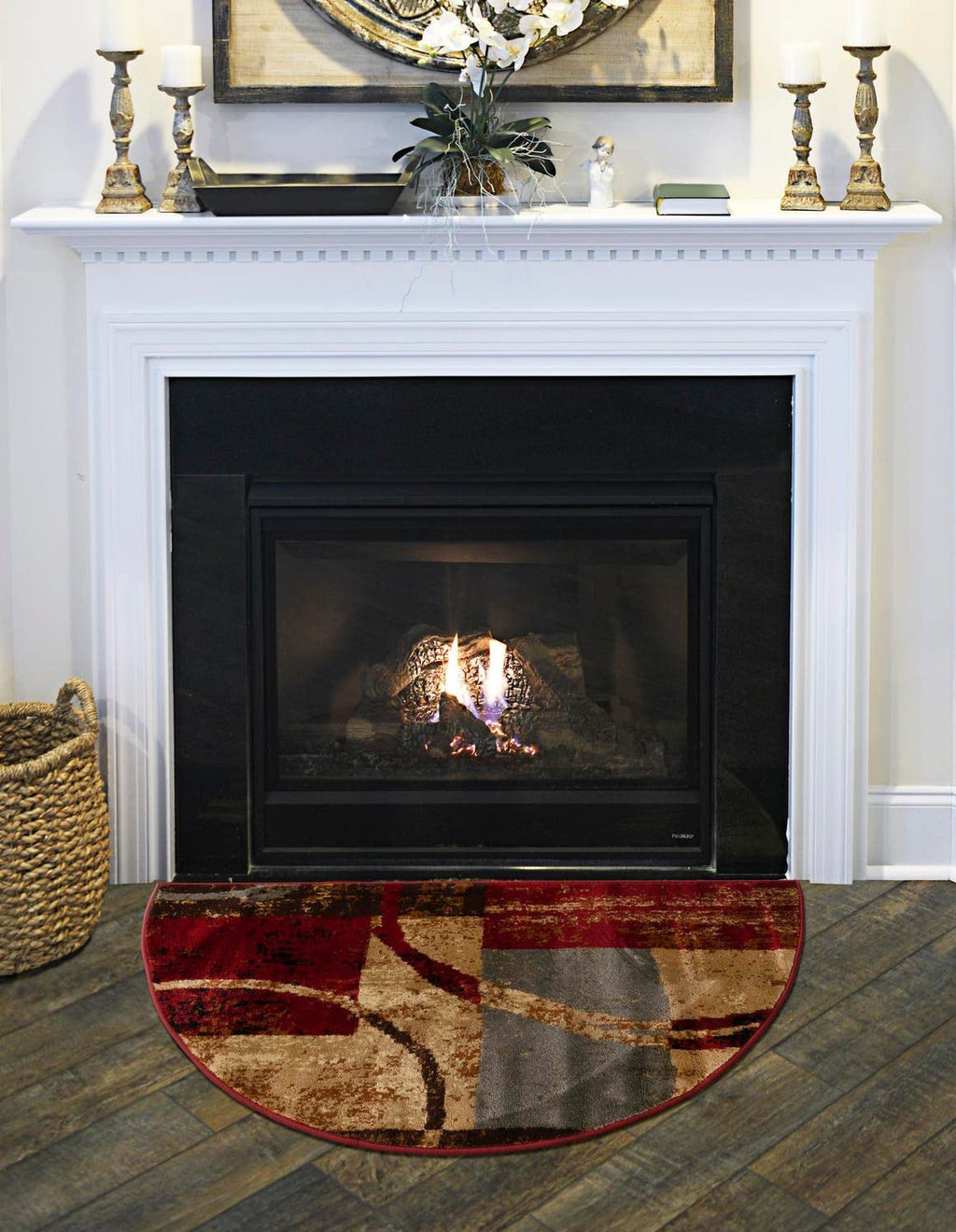 Unique Loom Barista Collection Area Rug - Kouillou (2' 2" x 3' 1" Oval, Multi/Brown)