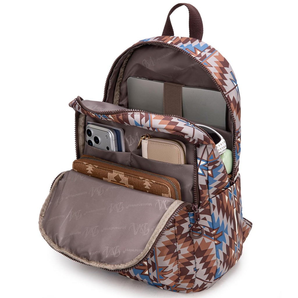 Montana West Backpack Purse for Women Western Aztec Backpack Purse Lightweight Casual Daypack for Travel