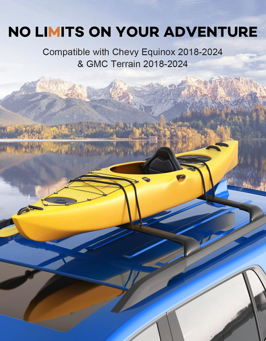Wonderdriver Roof Rack Cross Bars 300lbs Compatible with Cadillac XT4 2019-2025,Heavy Duty All-Metal Aluminum Roof Rails Crossbars Cargo Canoe Black Rooftop Cargo Carrier Luggage.