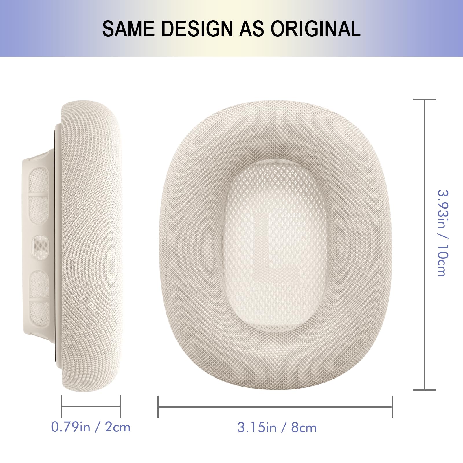 Ear Cushions for AirPods Max - Mesh Fabric Ear Cups Cover Replacement - Upgraded Cushion for Apple Air Pods Max Headphones (Green)