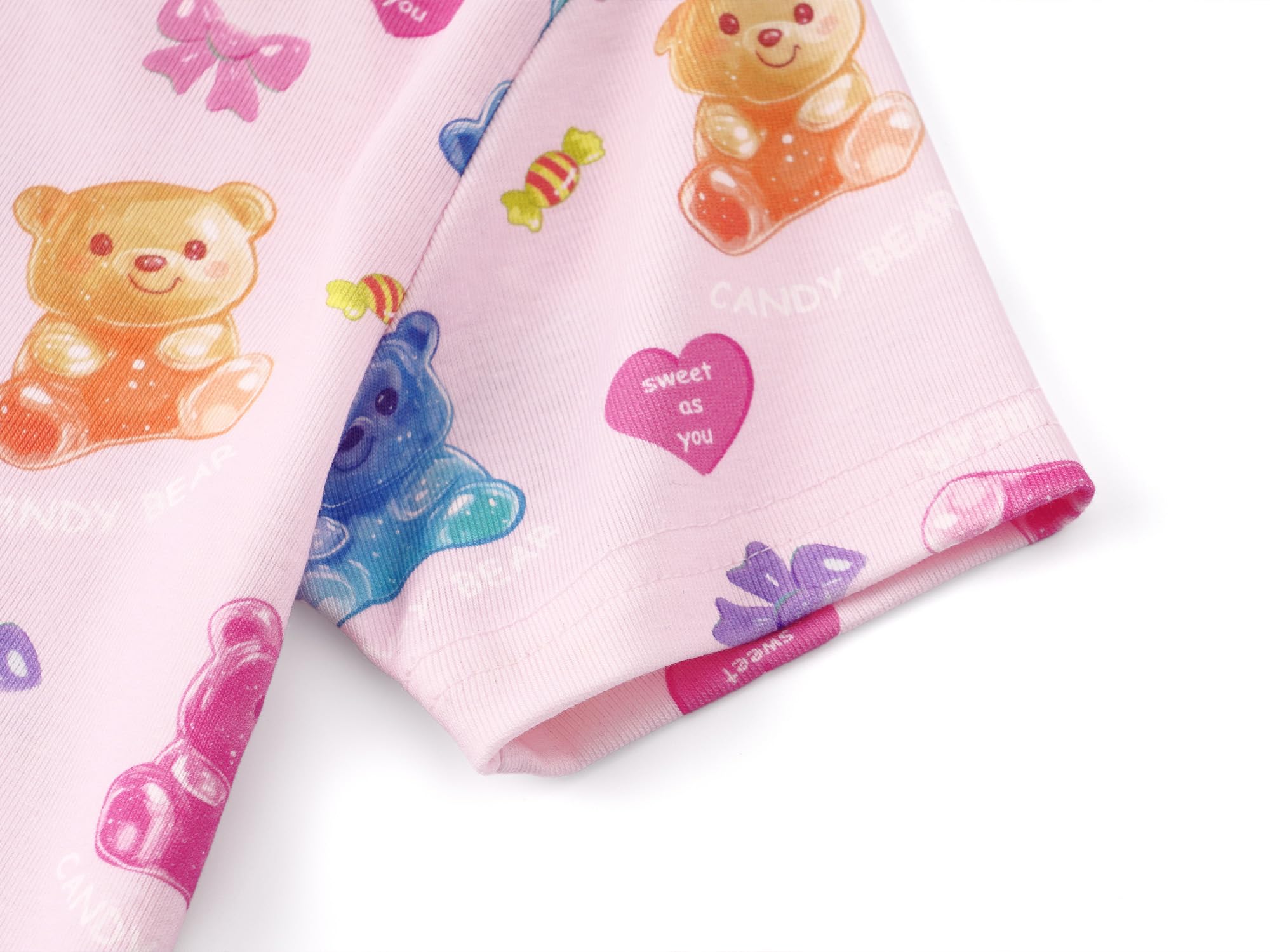 Topgal Little & Big Girls Cotton Knit Pajama 3-Piece Shorts Pants Summer PJ Set Size 4-14