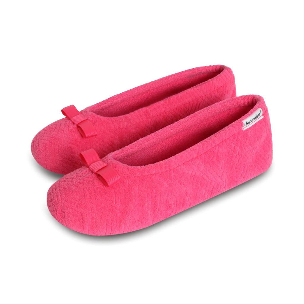 isotoner Women's Diamond Microterry Ballerina Slippers