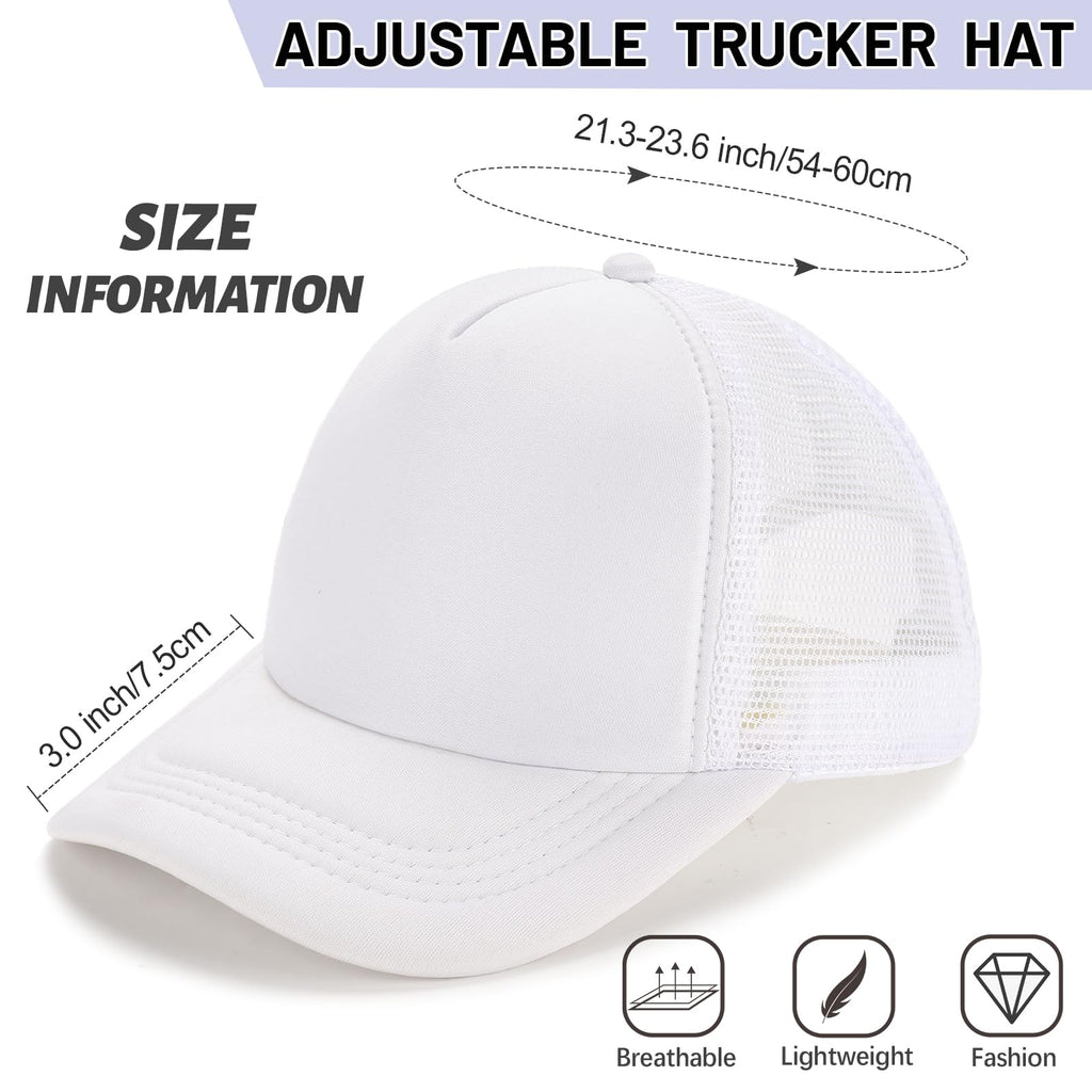 Ultrafun 10 Pack Trucker Hat Mesh Sublimation Blank Hats Adjustable Baseball Caps Hats for Men Women