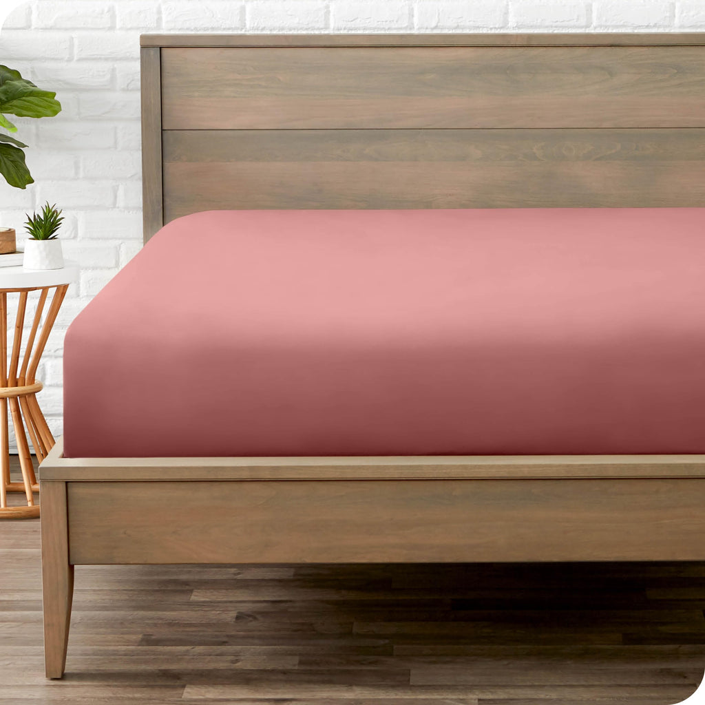 Bare Home Fitted Bottom Sheet Twin Size - Premium 1800 Ultra-Soft - Hotel Luxury - Deep Pocket - Durable and Long Lasting (Twin, White)