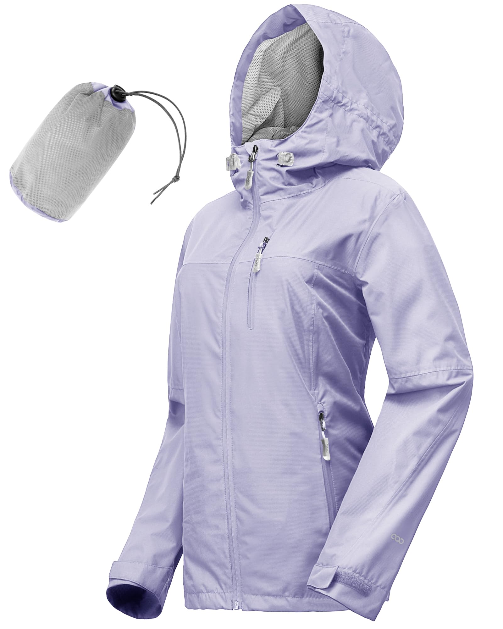 33,000ft Packable Rain Jacket Women Lightweight Waterproof Raincoat with Hood Cycling Bike Jacket Windbreaker