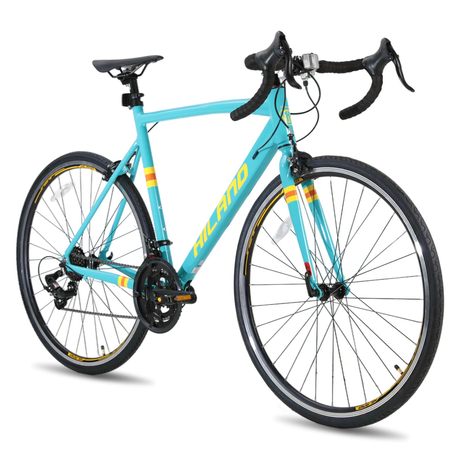 HILAND 700c Road Bike 14 Speed, Aluminum Frame Racing Bike, City Commuter Bicycle for Men Women