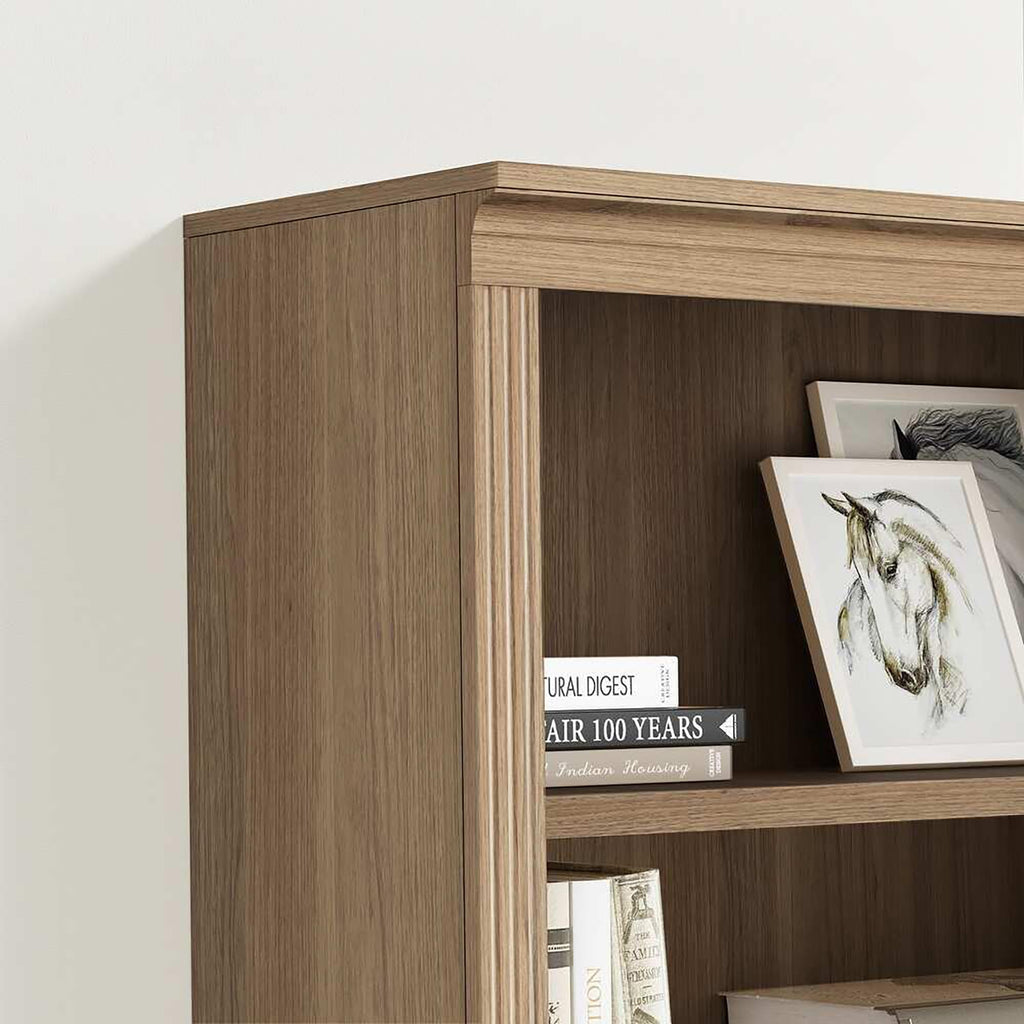 JAHRSTIM Halston Bookshelf, 5-Tier Tall Deep Storage Shelf, Adjustable Open Shelving Unit Closet Organizer and Storage for Living Room Home Office Bedroom, Modular Deep Bookcase Bookshelves