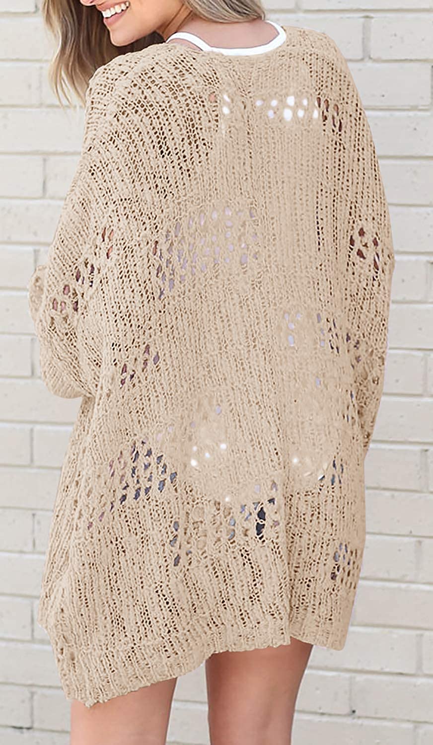 Lightweight Summer Cardigan for Women Spring Netted Crochet Cardigans Sweaters
