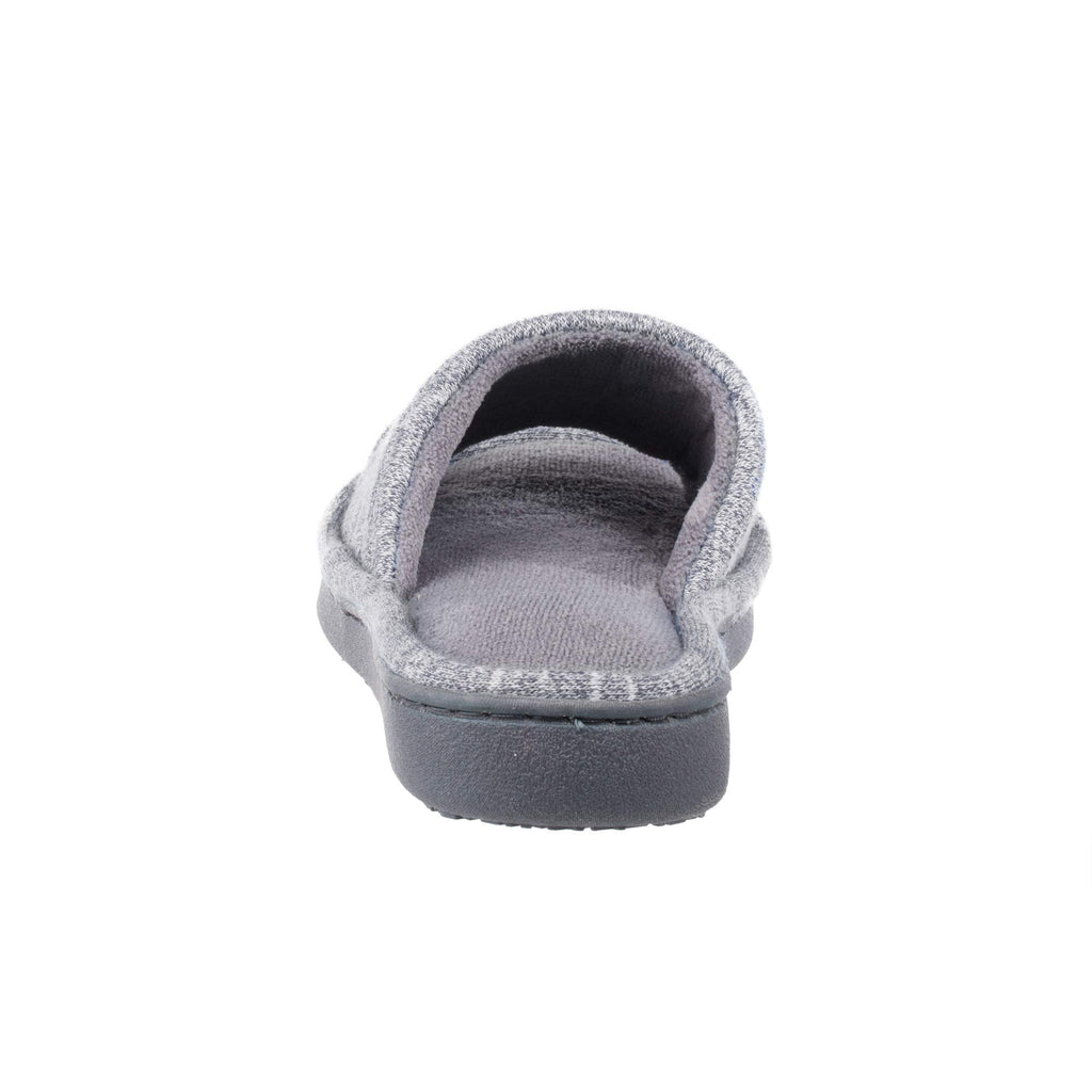 Isotoner Women's Premium Knit Slide Slippers - Moisture-Wicking Lining, Rubber Indoor/Outdoor Sole - Machine Washable House Shoes