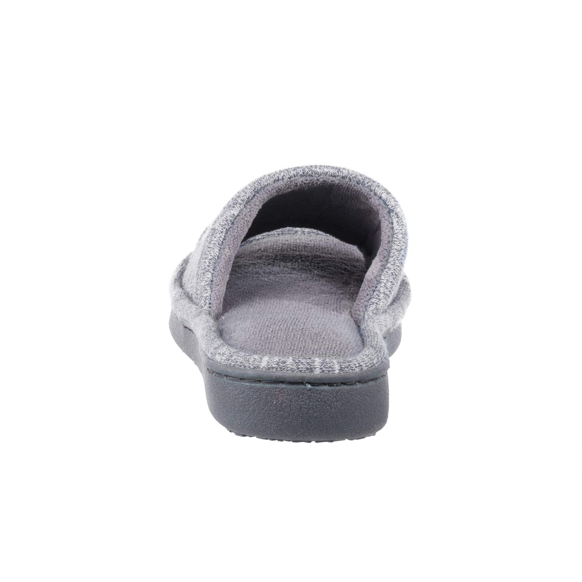 Isotoner Women's Premium Knit Slide Slippers - Moisture-Wicking Lining, Rubber Indoor/Outdoor Sole - Machine Washable House Shoes