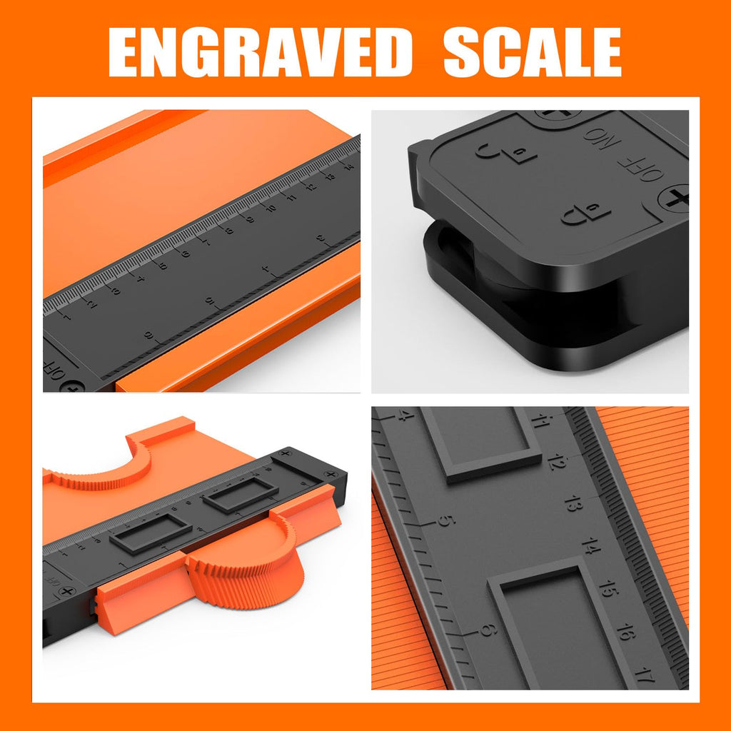 Zozen 2Pack Contour Gauge, Engraved Scale - Not Fade, 10'' and 6'' Contour Gauge Profile Tool Duplicator with Lock, Measure Copy Tool, Cool Gadgets for Men, Gifts for Men Dad Husband.