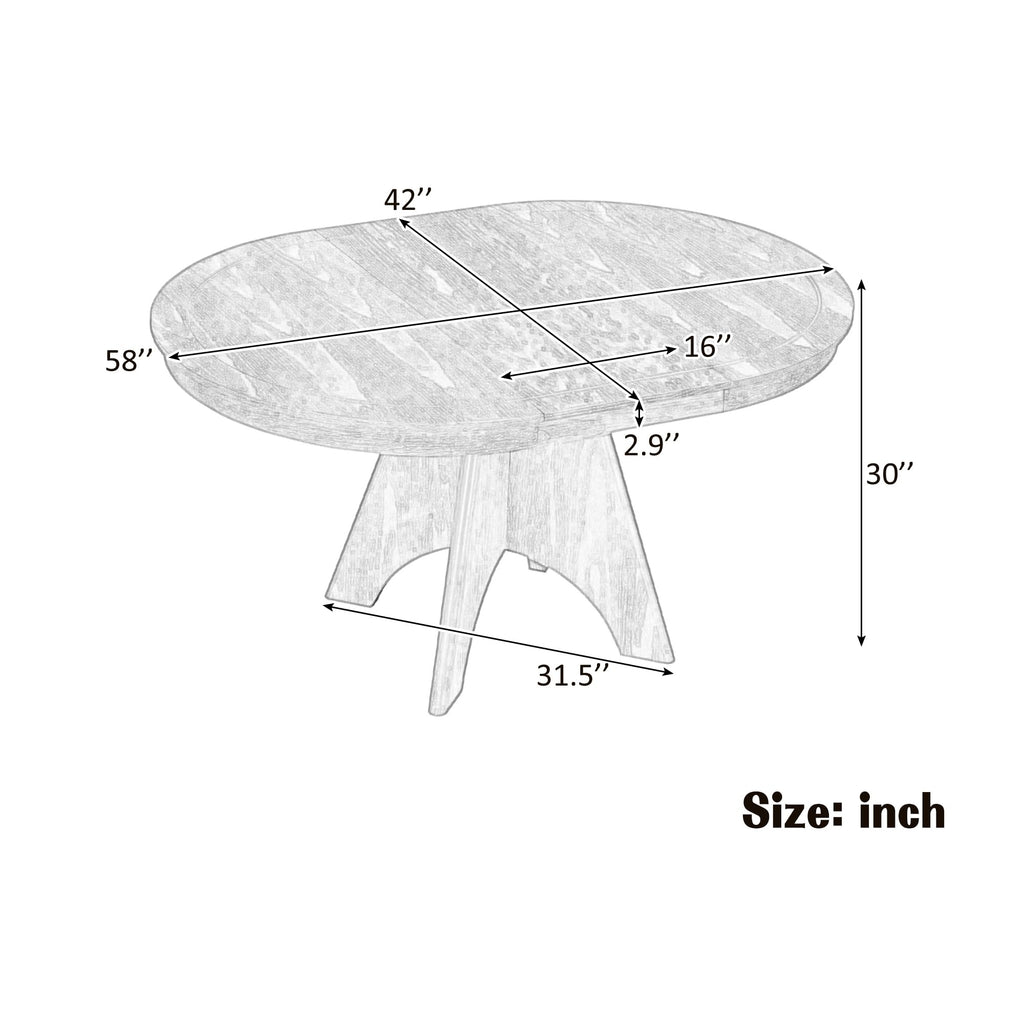 LUMISOL Round Dining Table for 4-6 People, 41"-57" Extendable Kitchen Table with 16" Removable Leaf for Small Places, Kitchen, Dining Room, Espresso